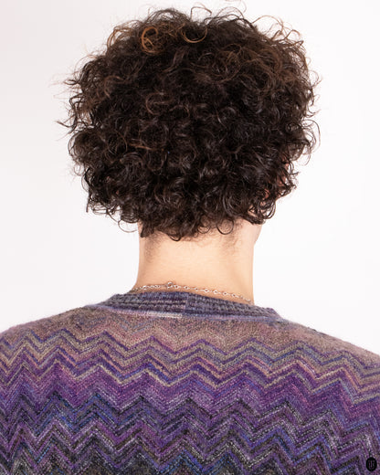 80s Missoni Purple Knitted Jumper M