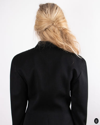 80's Claude Montana Black Wool Blazer M