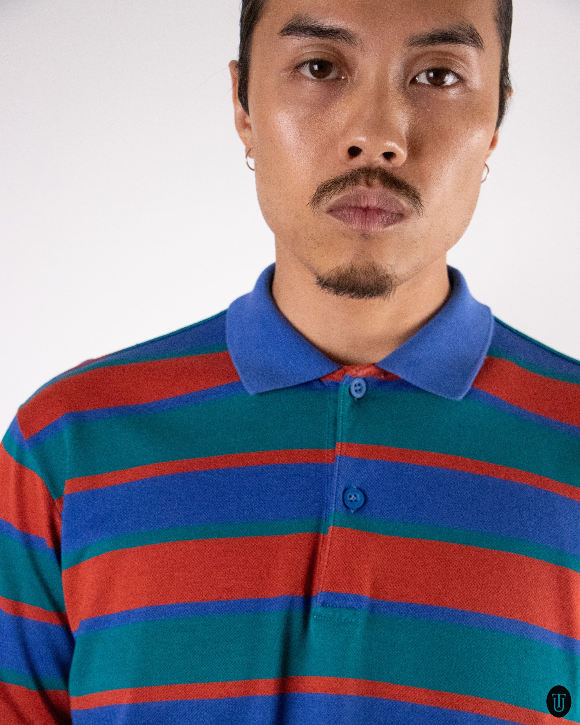 80's Missoni Striped Cotton Polo S