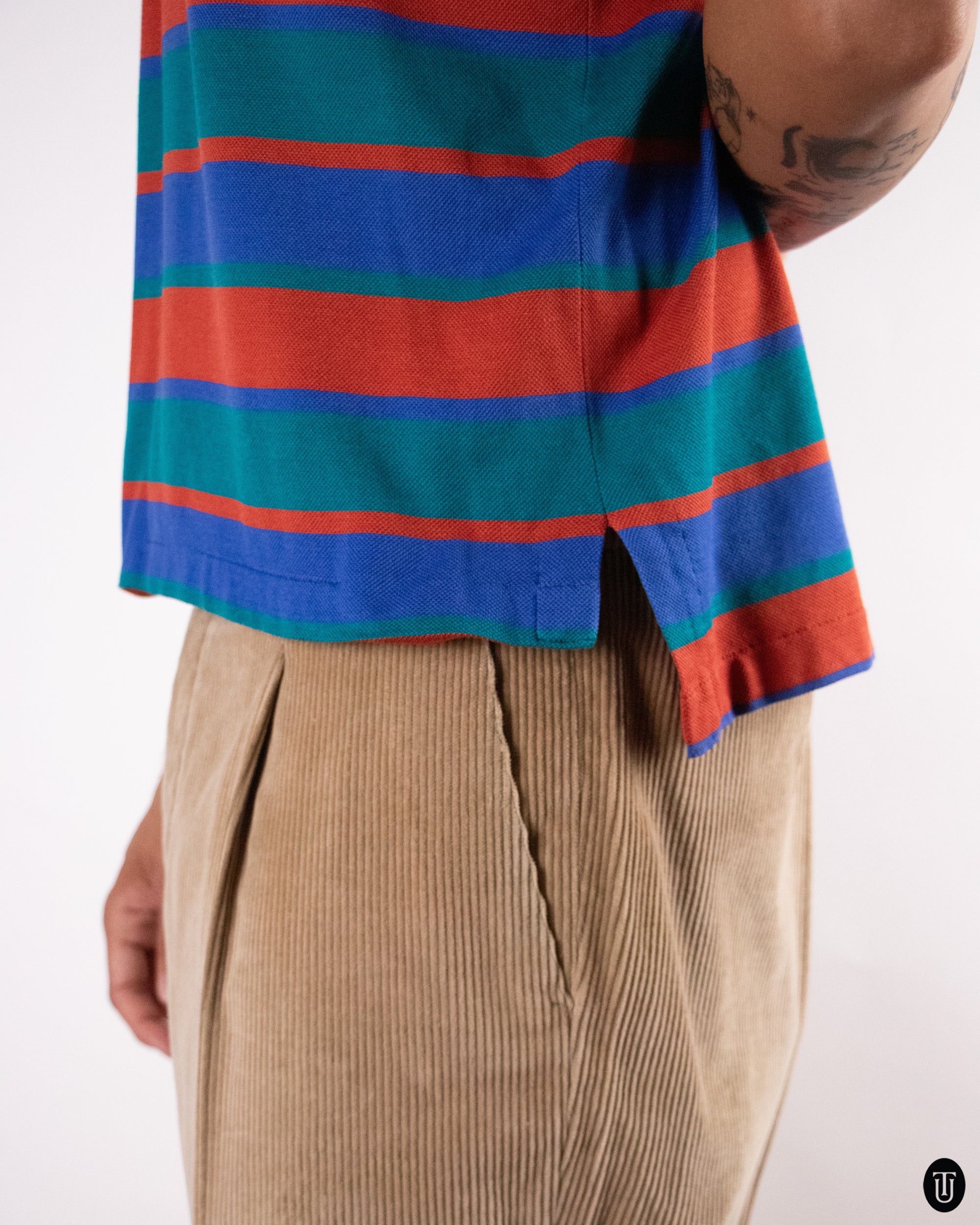 80's Missoni Striped Cotton Polo S
