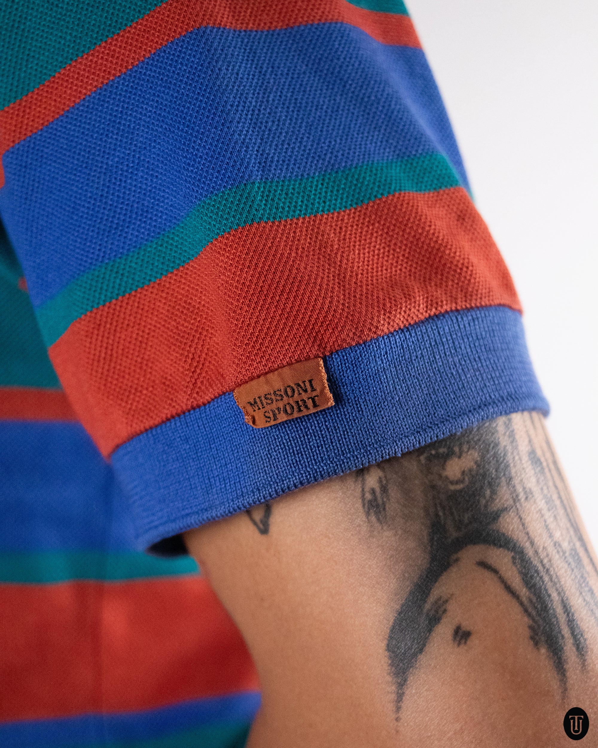 80's Missoni Striped Cotton Polo S