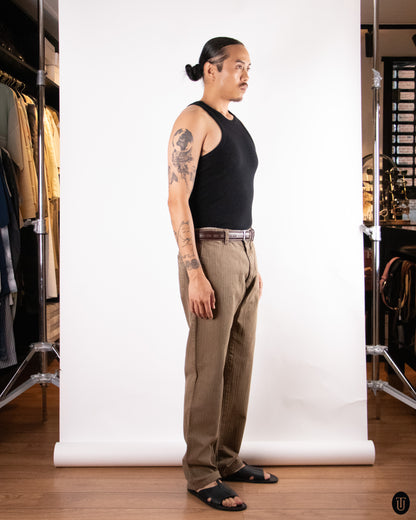 00's Burberry Brown Cotton Slacks M