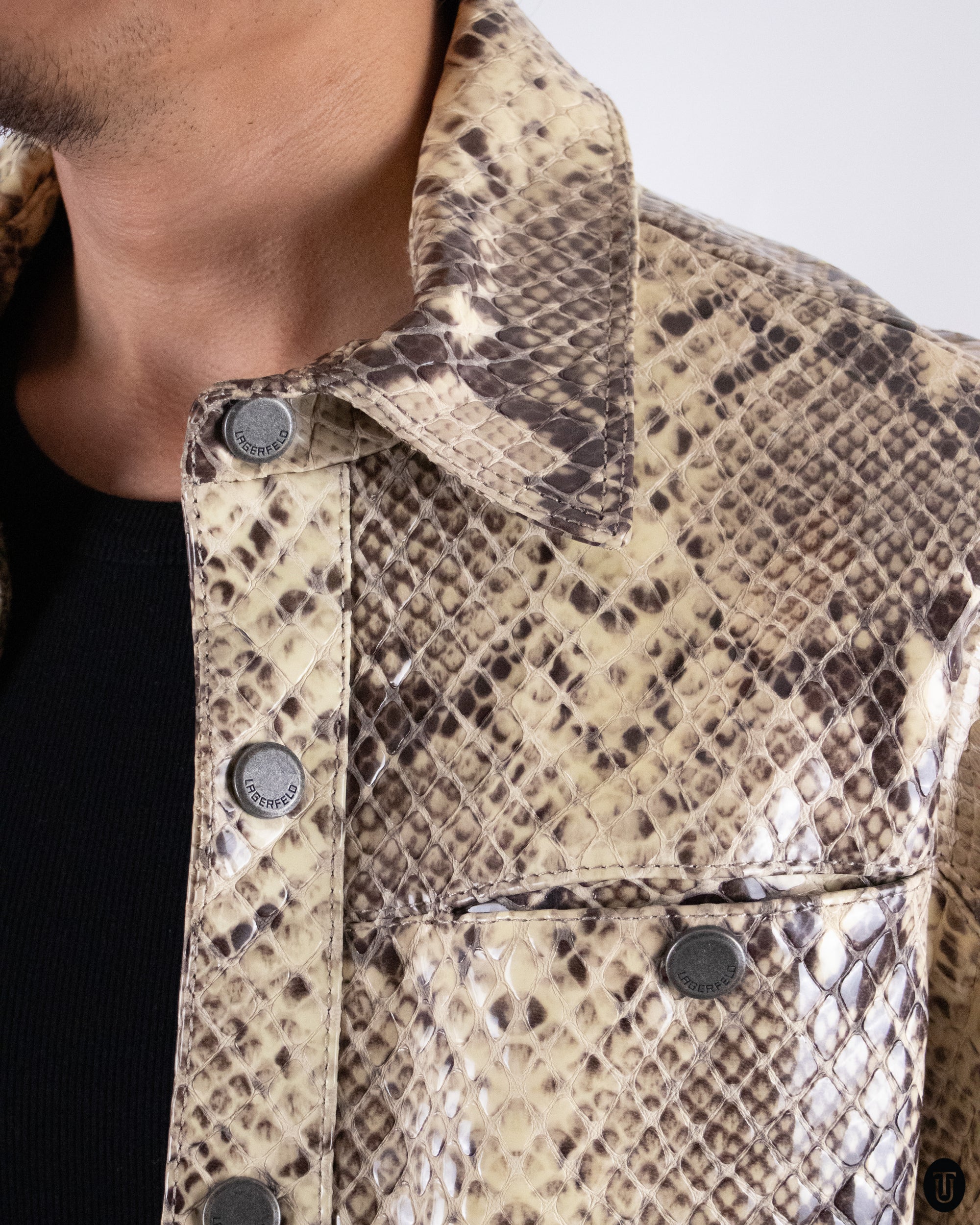 00's Lagerfeld Leather Jacket M