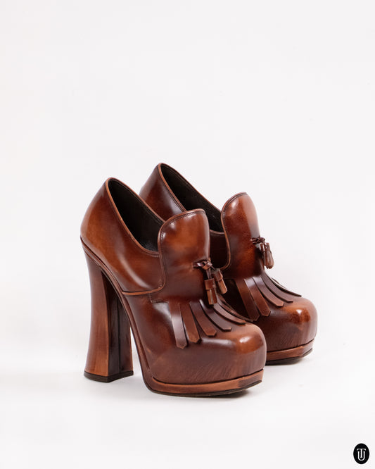 00's Miu Miu Patent Leather Platform Loafers