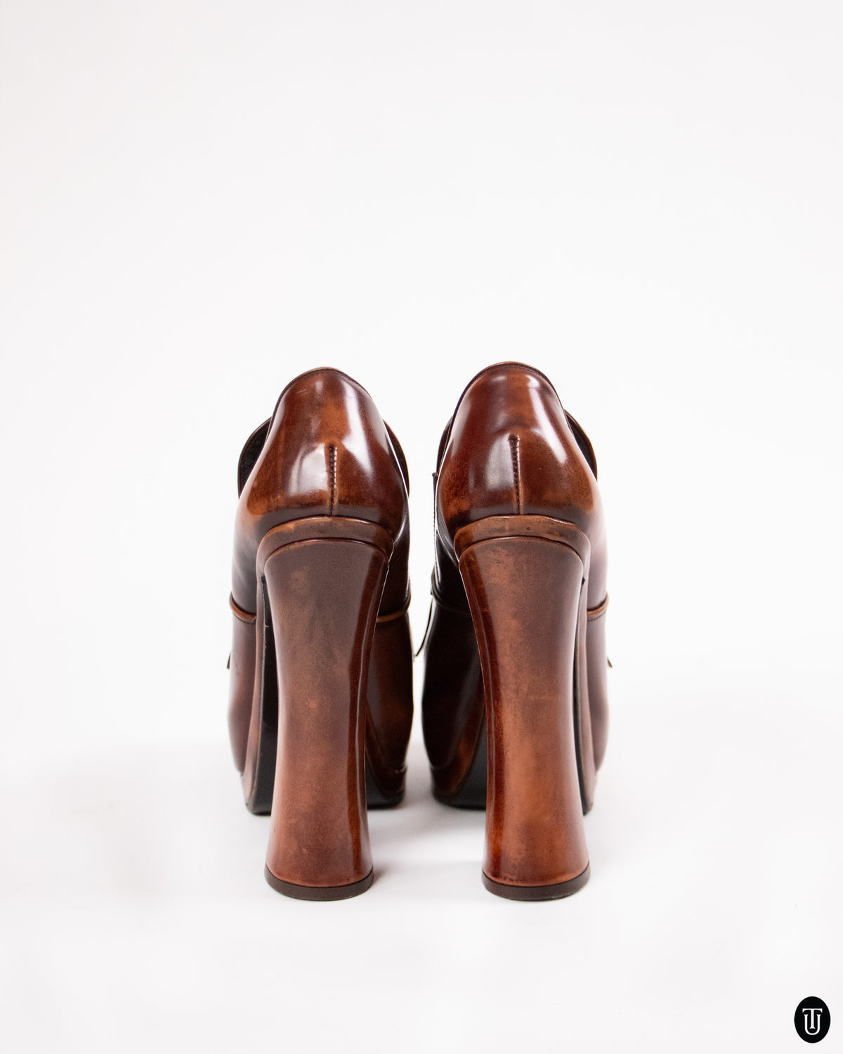 00's Miu Miu Patent Leather Platform Loafers