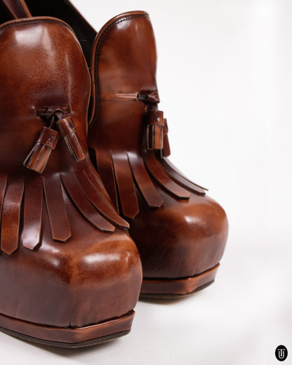 00's Miu Miu Patent Leather Platform Loafers