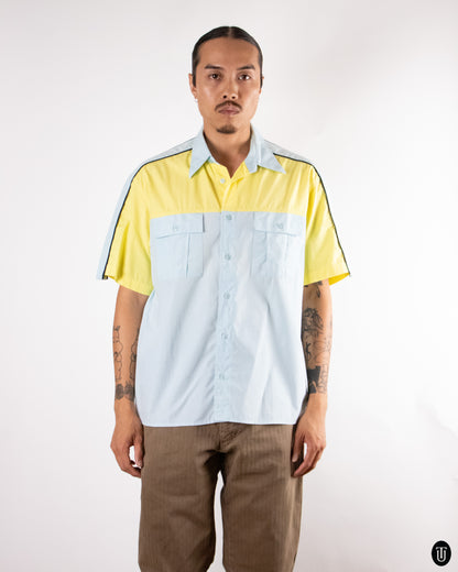 90's Versace Cotton Button Up T-Shirt L