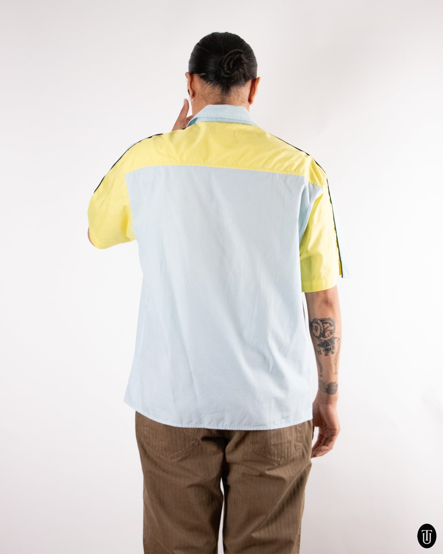 90's Versace Cotton Button Up T-Shirt L