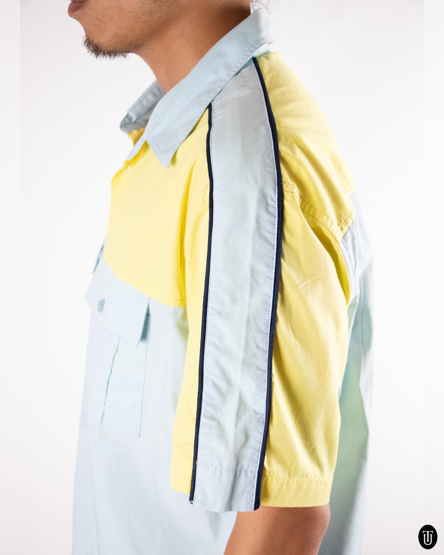 90's Versace Cotton Button Up T-Shirt L