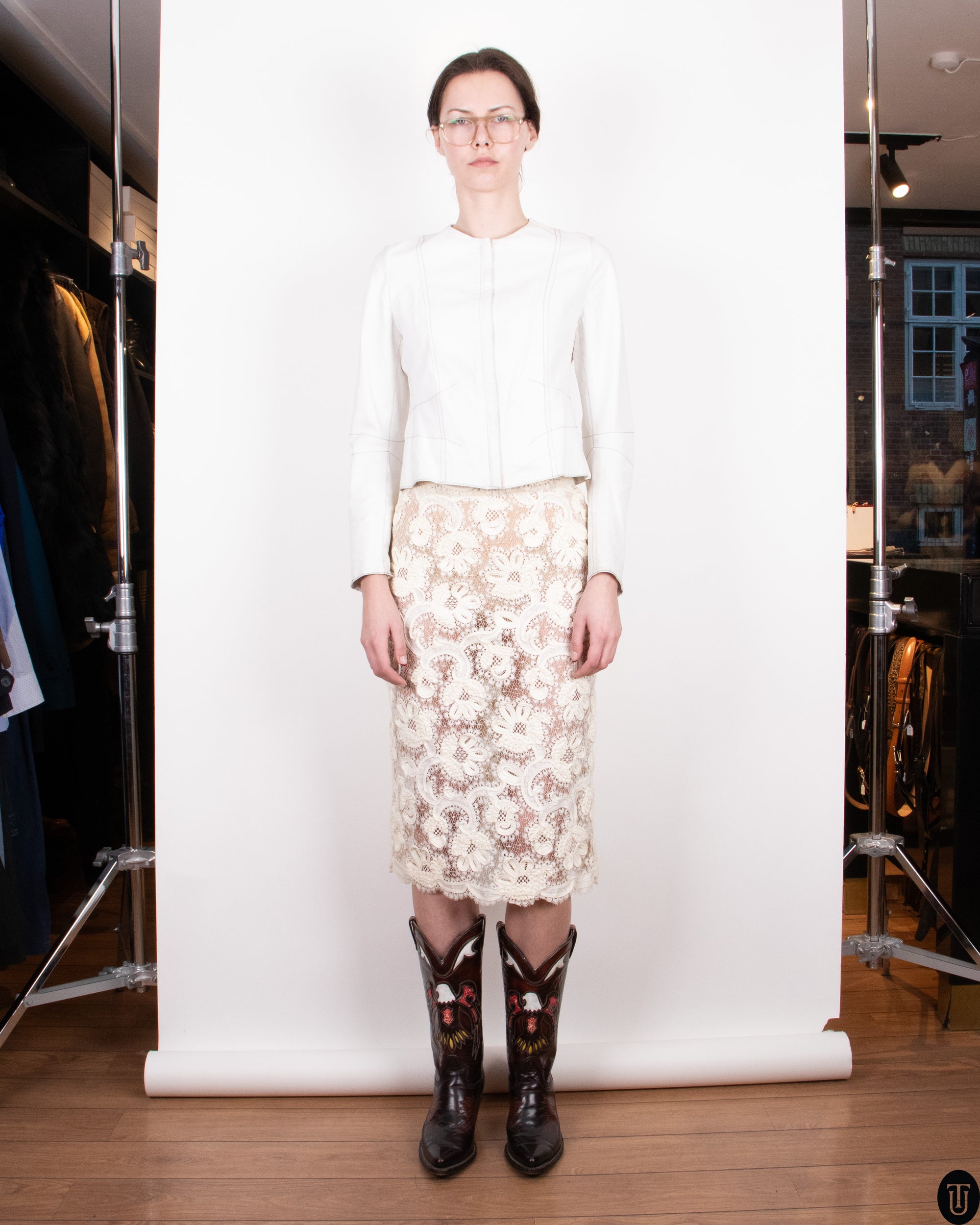 SS08 Nikoline Liv Andersen Lace Pencil skirt XS