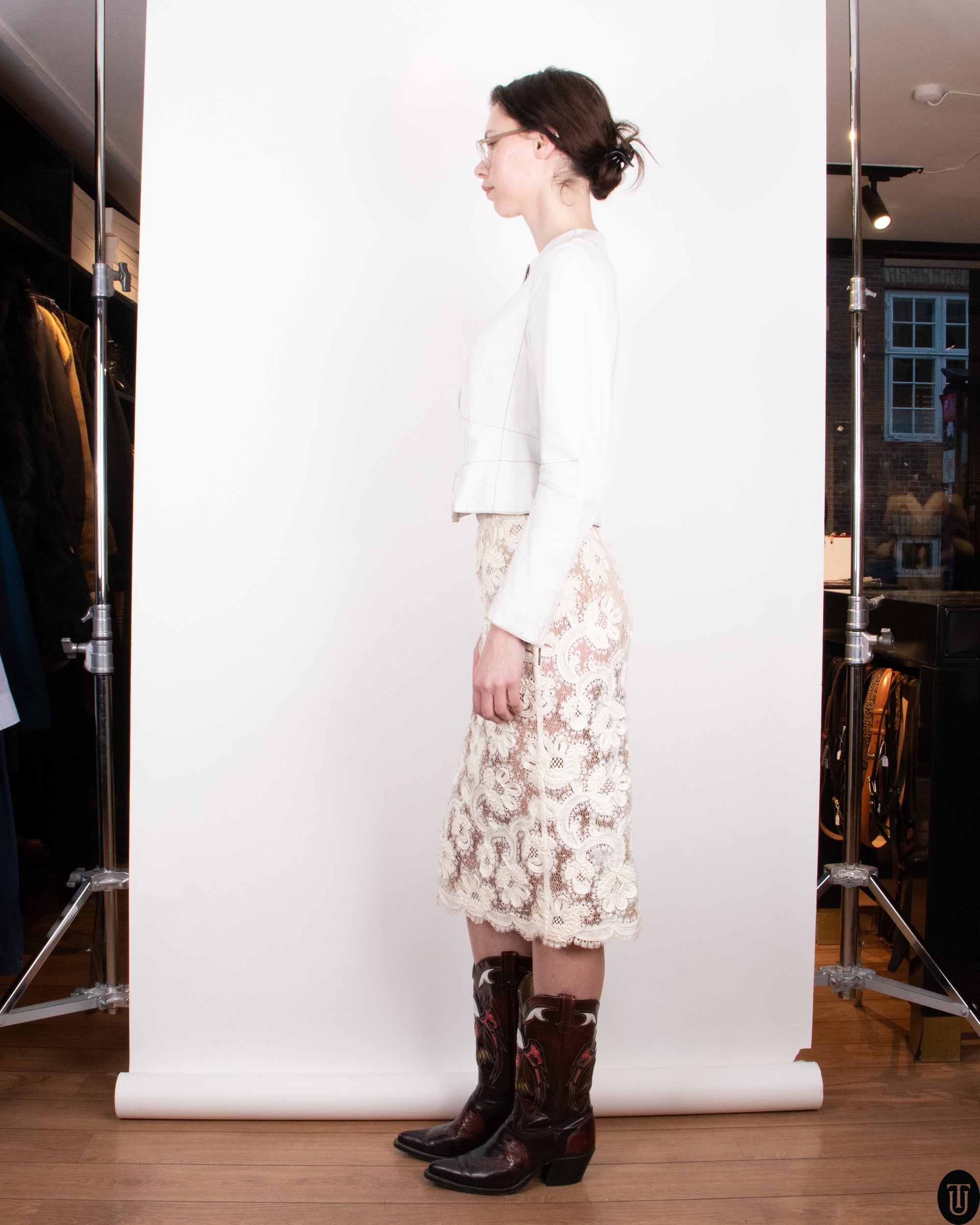 SS08 Nikoline Liv Andersen Lace Pencil skirt XS