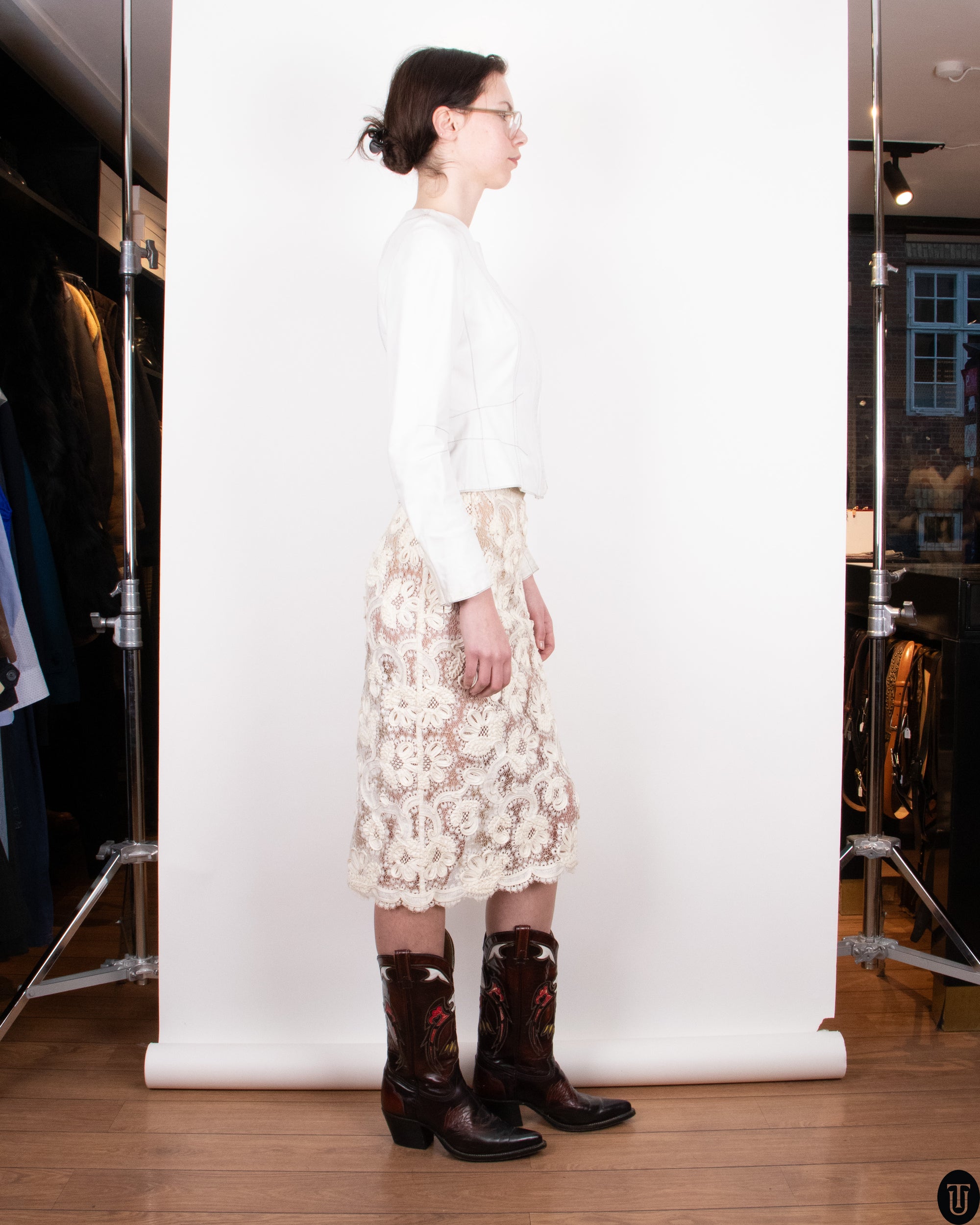 SS08 Nikoline Liv Andersen Lace Pencil skirt XS
