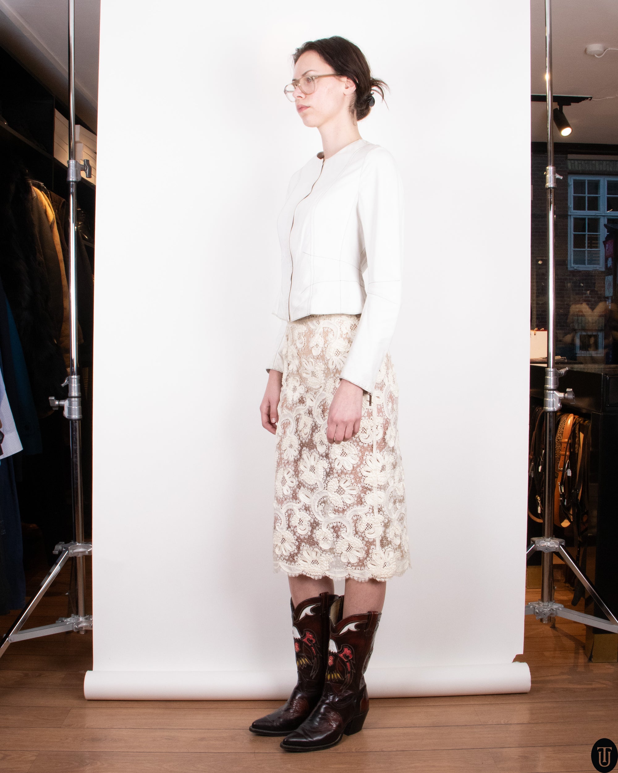 SS08 Nikoline Liv Andersen Lace Pencil skirt XS