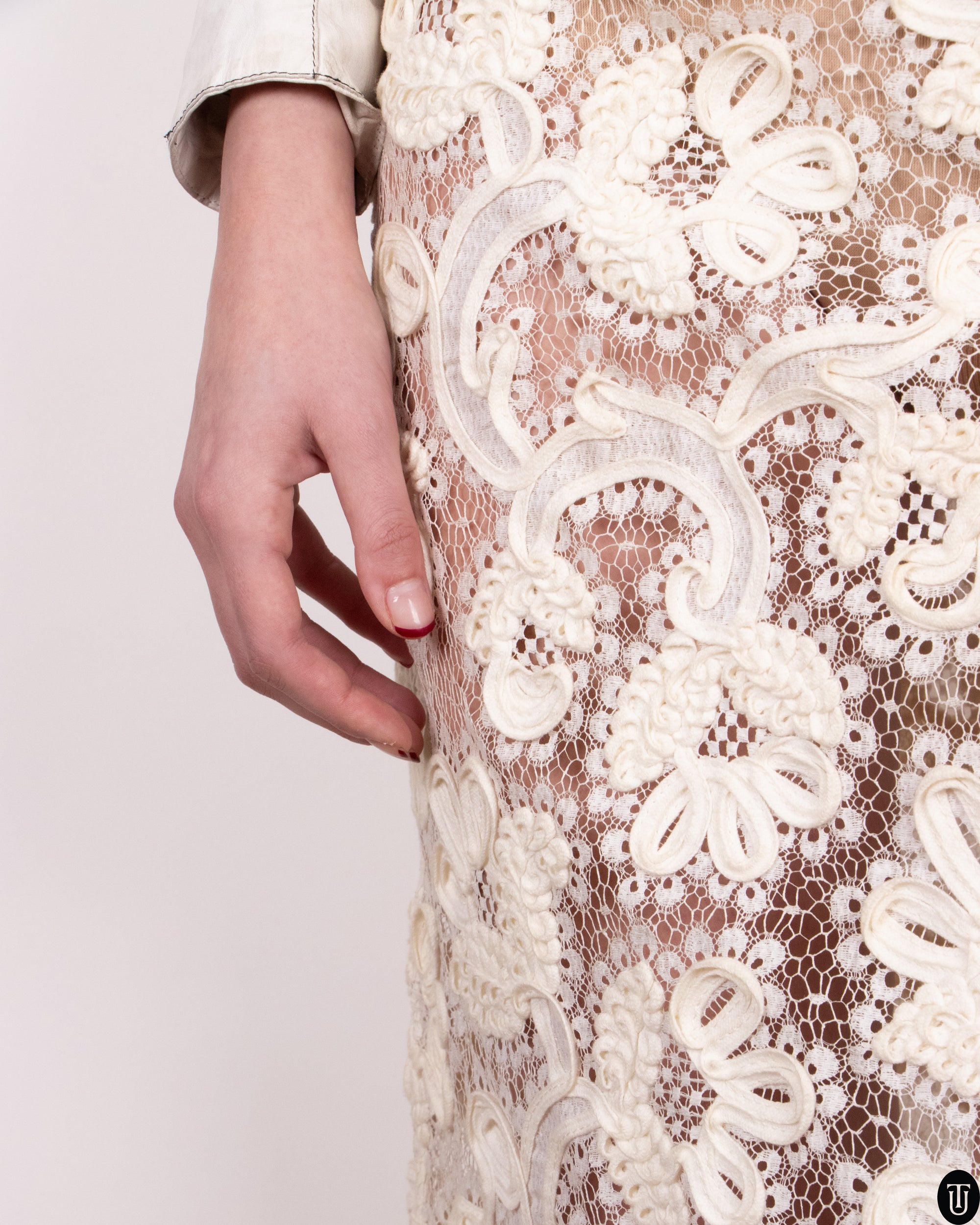 SS08 Nikoline Liv Andersen Lace Pencil skirt XS