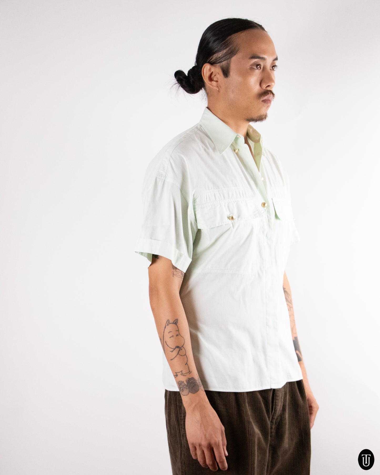 90's Versus by Versace Cotton Button up T-Shirt M