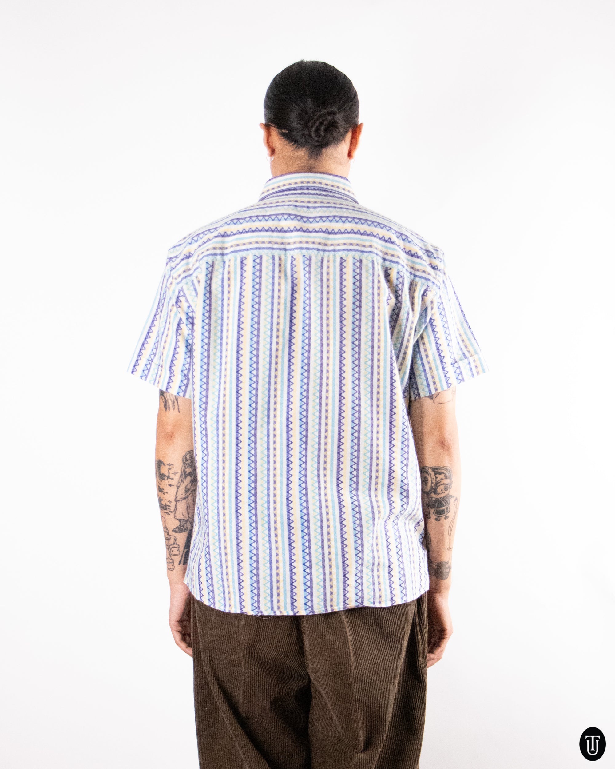 80's Missoni ZigZag pattern shirt L