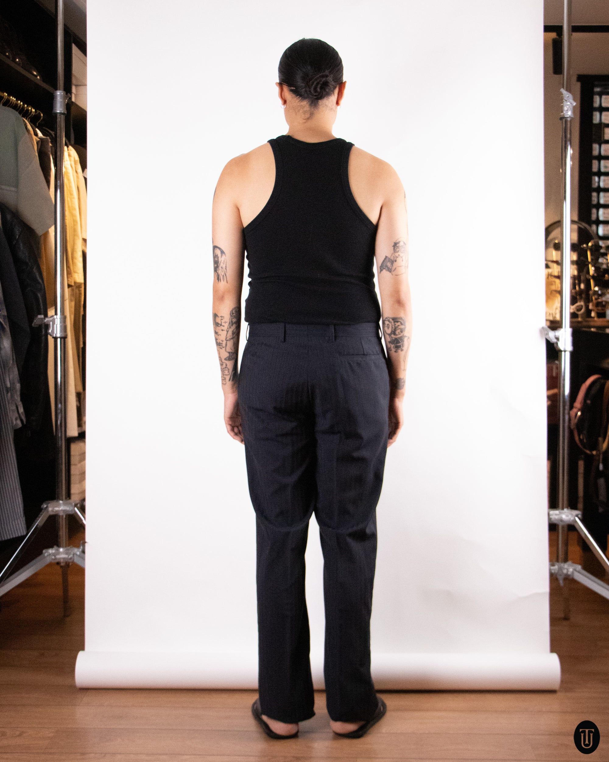 90's Dior Hedi Slimane Striped Wool and Mohair Suit S