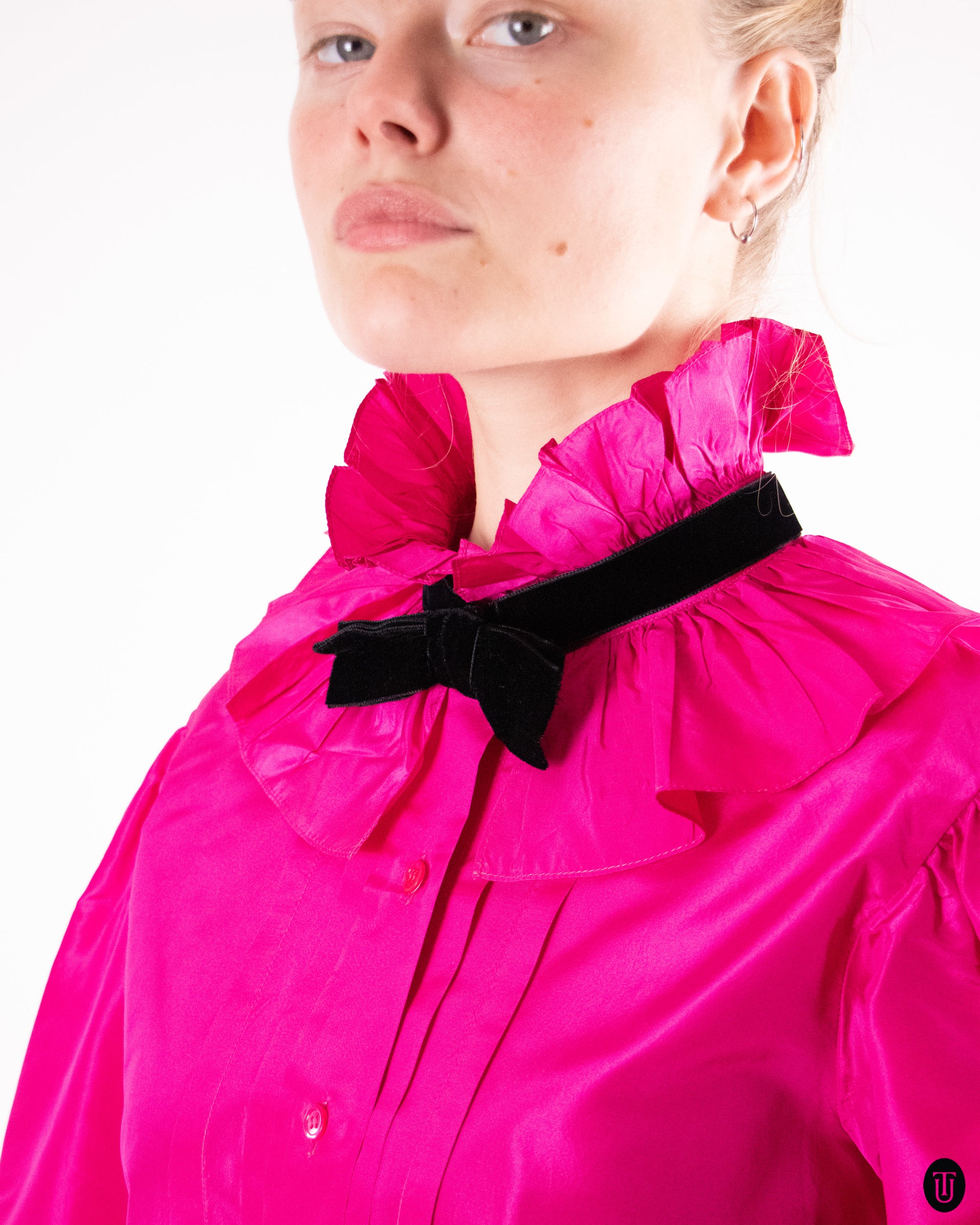 80's Yves Saint Laurent Pink Blouse M