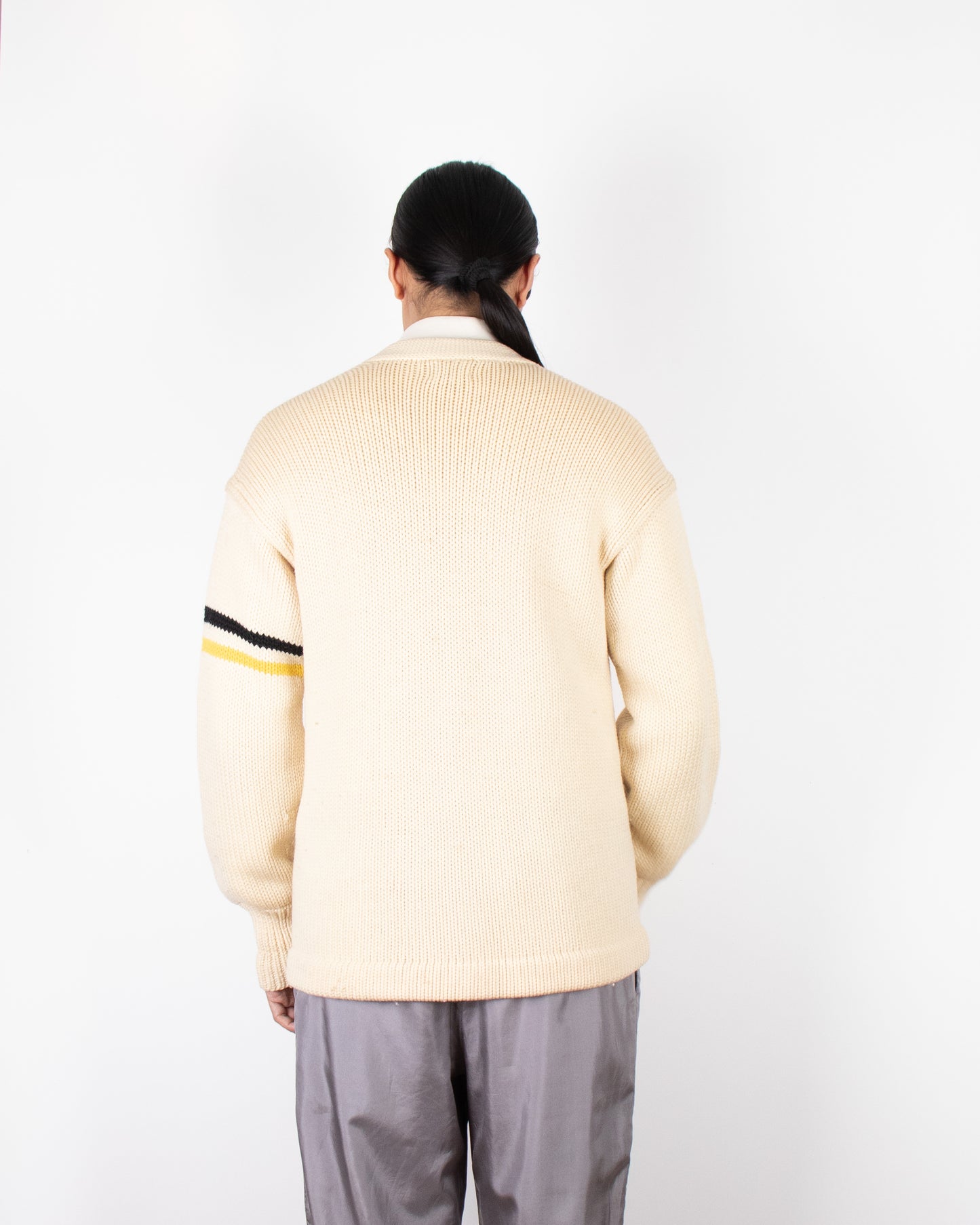 Rare 1940s Princeton Varsity Basketball Knitted Cardigan L