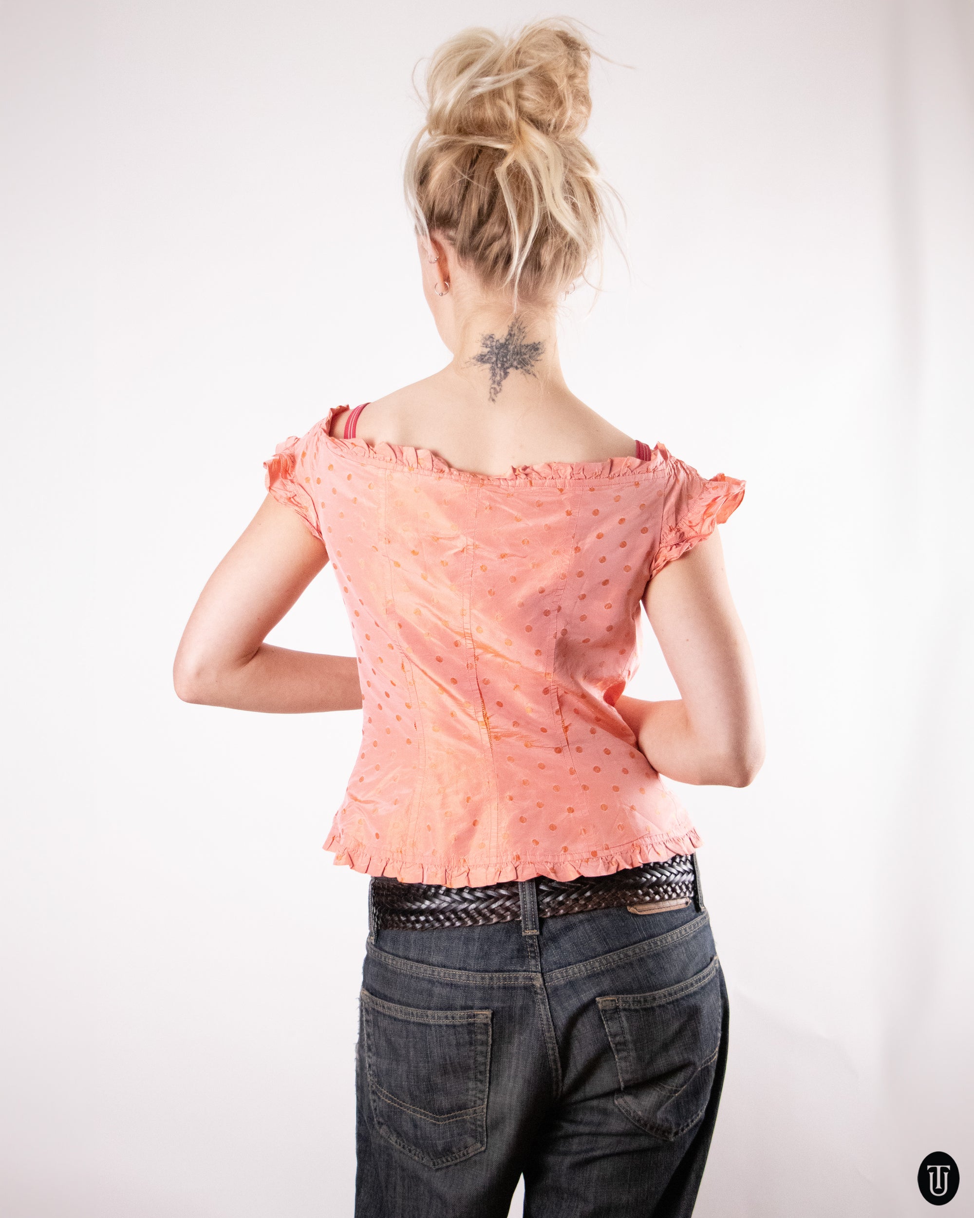 00's Kenzo Silk Milk Maid Top M