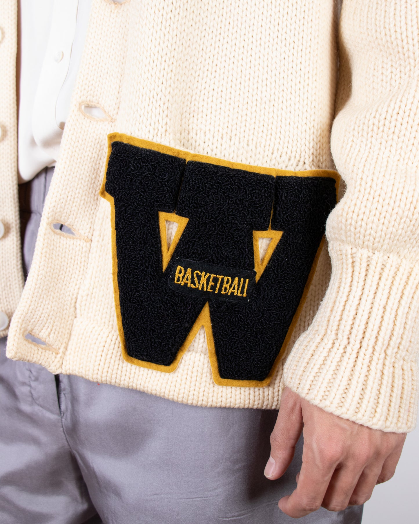 Rare 1940s Princeton Varsity Basketball Knitted Cardigan L