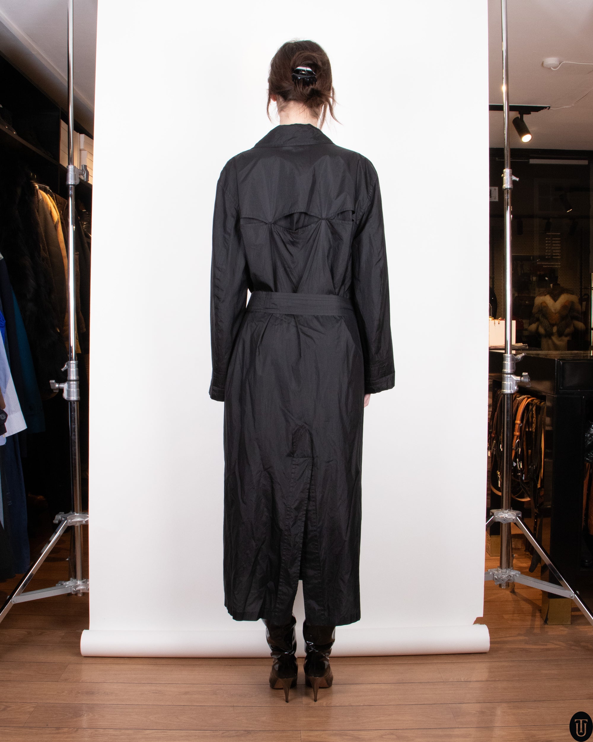 80's Jil Sander Silk Trench Coat M