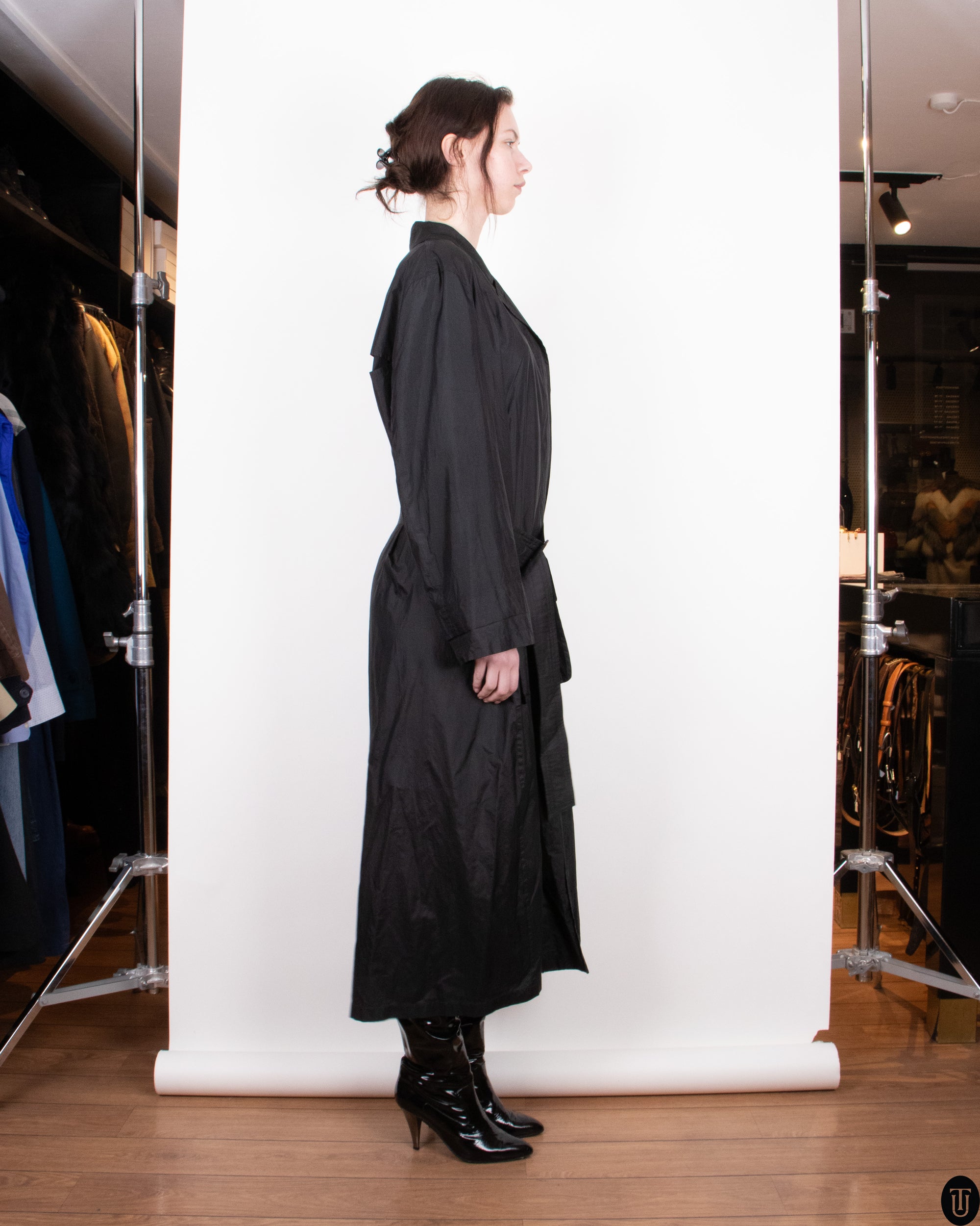 80's Jil Sander Silk Trench Coat M