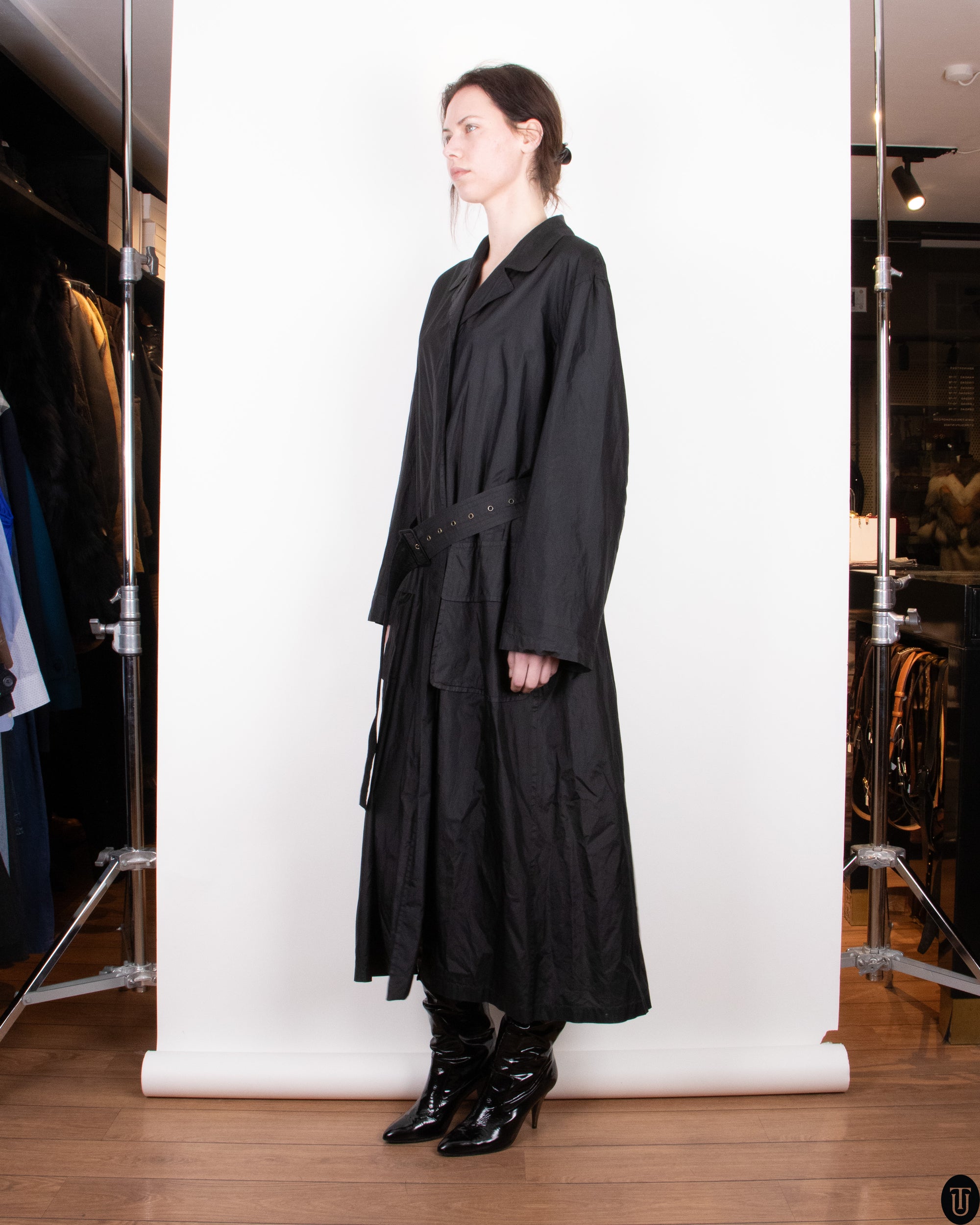 80's Jil Sander Silk Trench Coat M