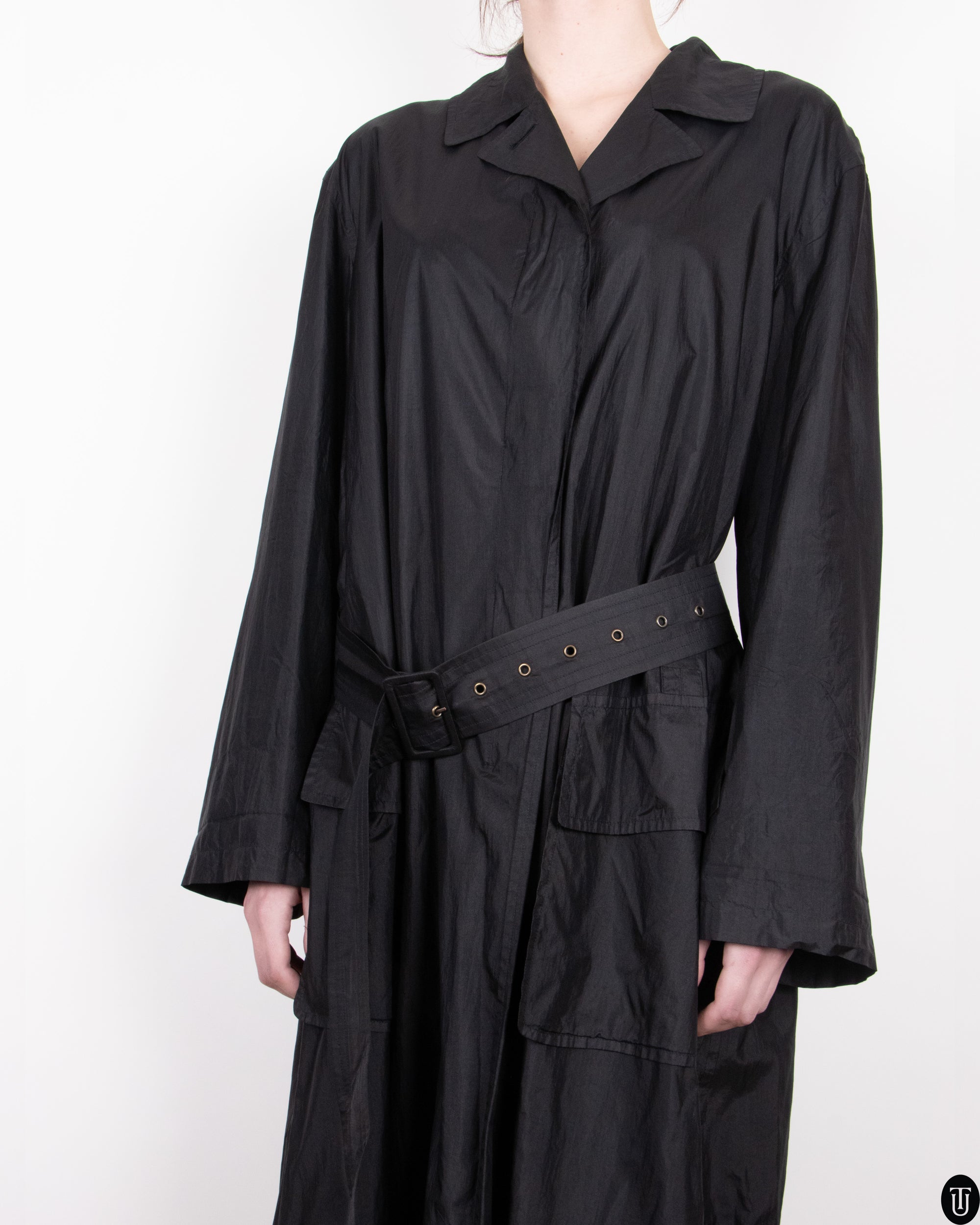 80's Jil Sander Silk Trench Coat M