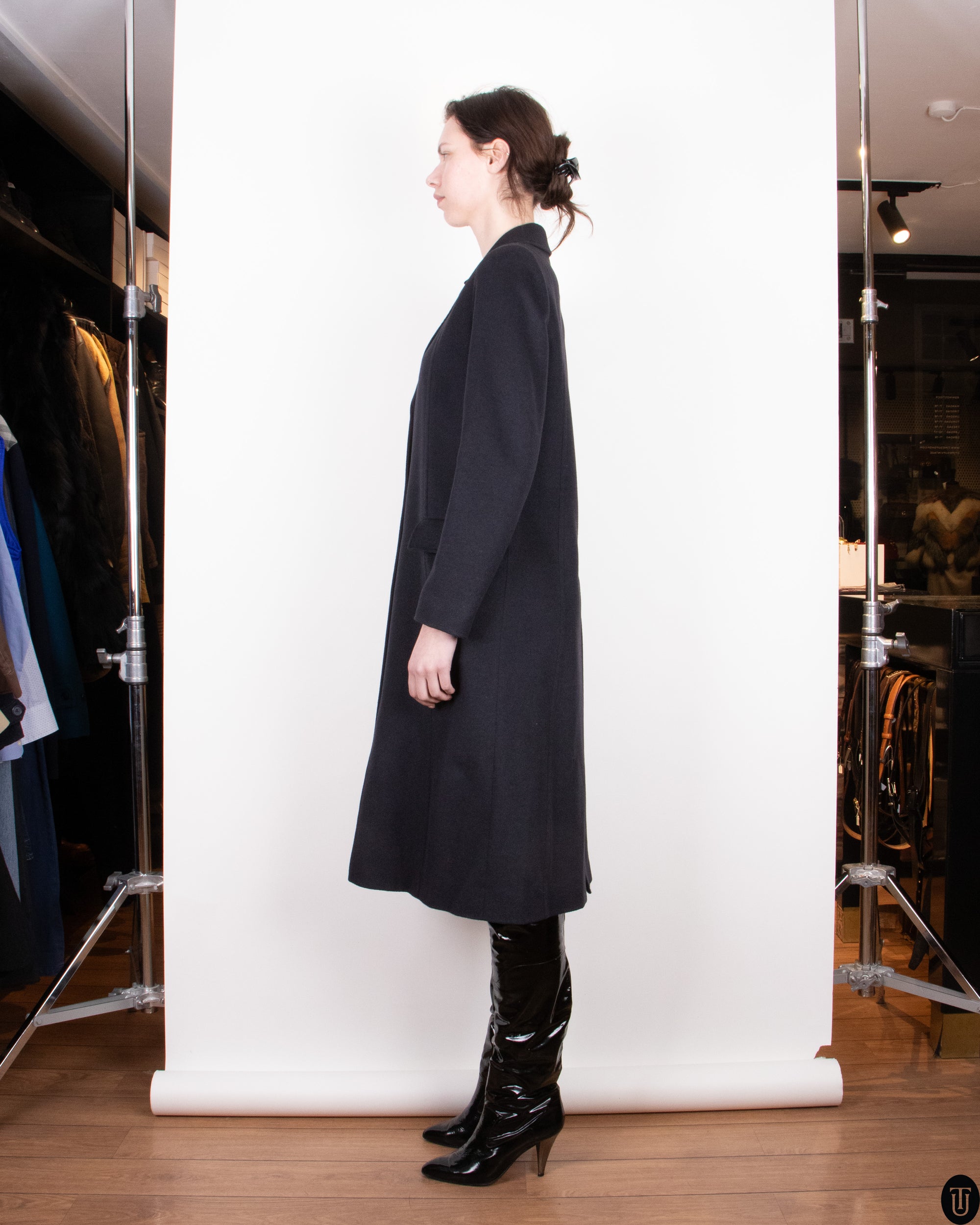 90s Mugler Cashmere Coat S