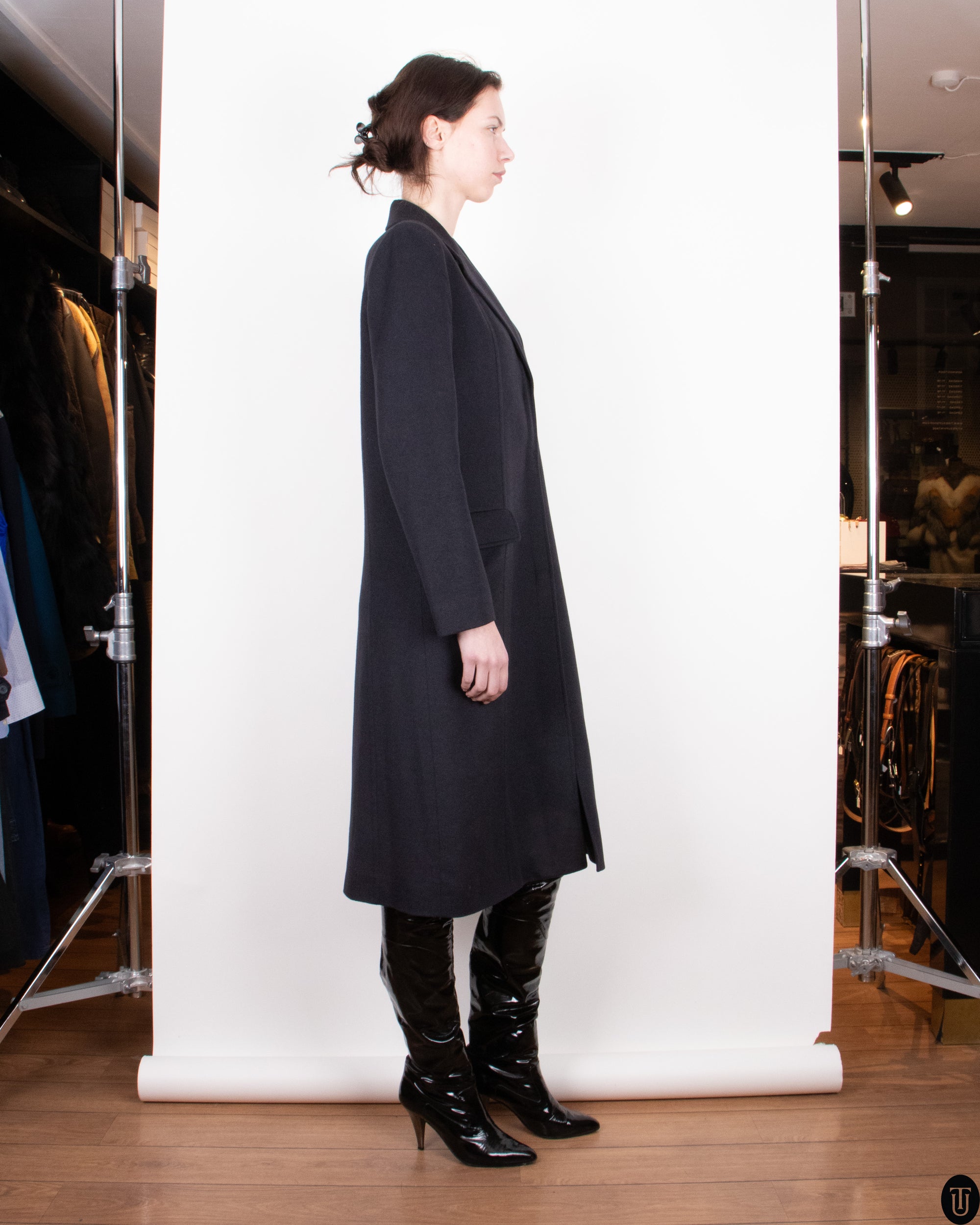 90s Mugler Cashmere Coat S