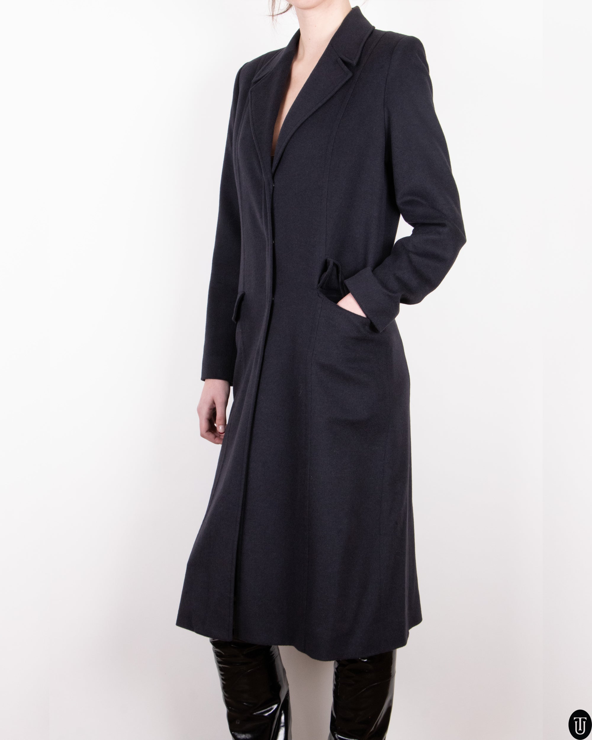 90s Mugler Cashmere Coat S