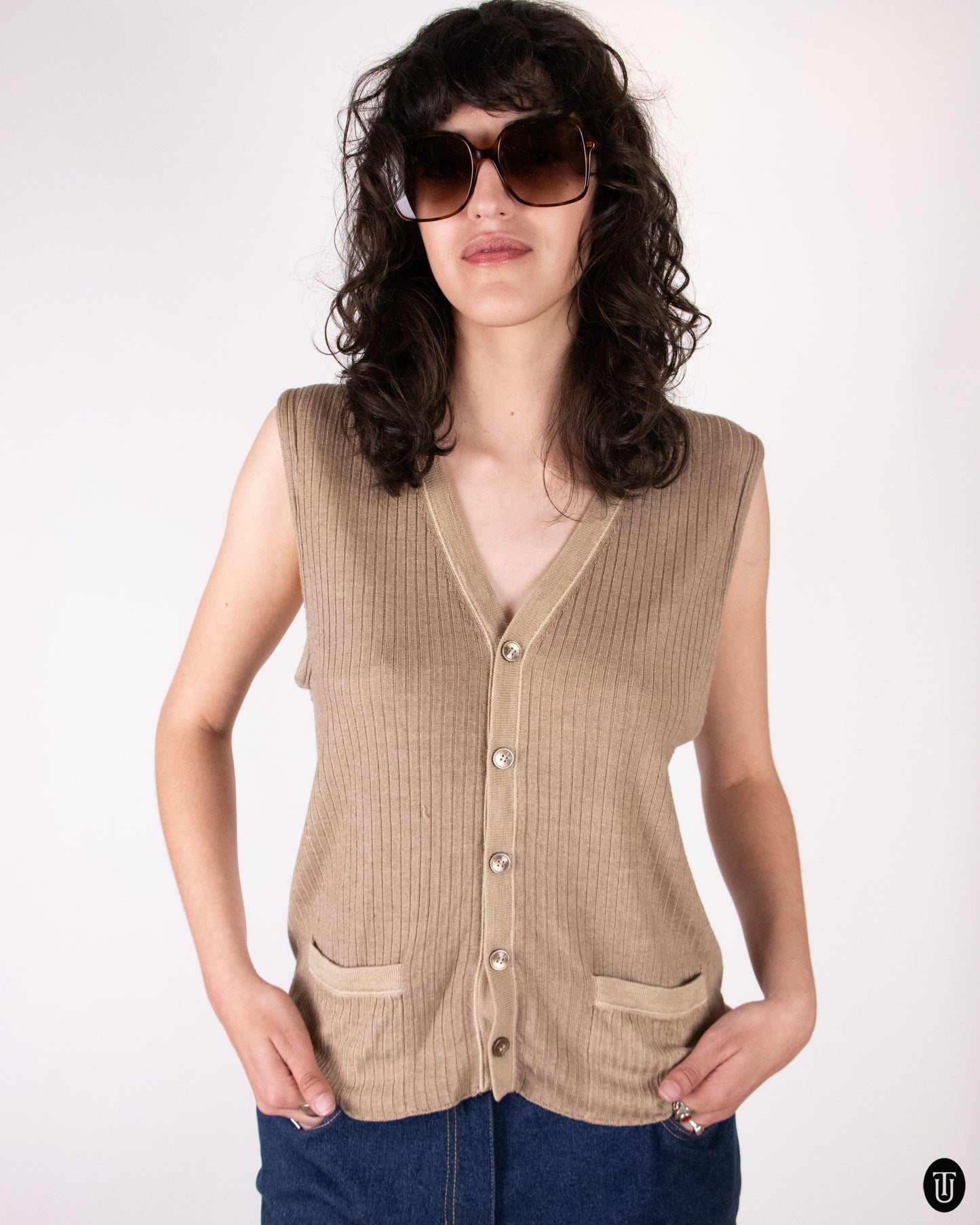 90's Prada Wool Vest L