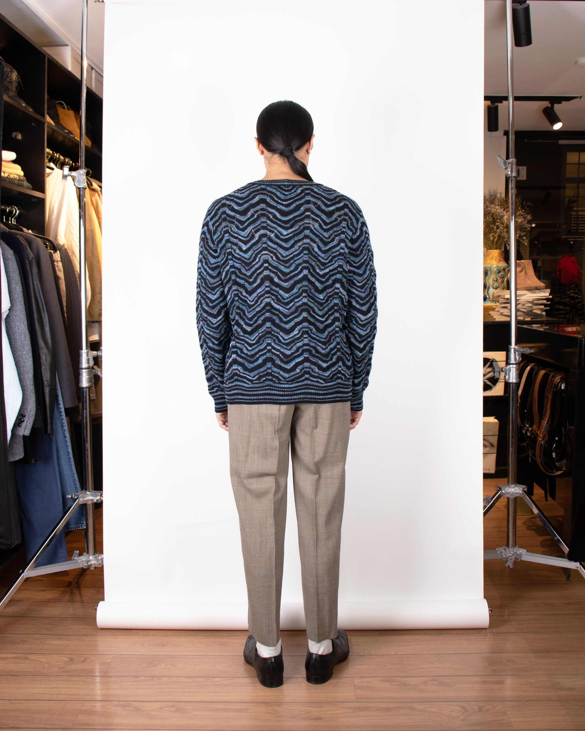 90s Missoni Blue Knit Sweater M