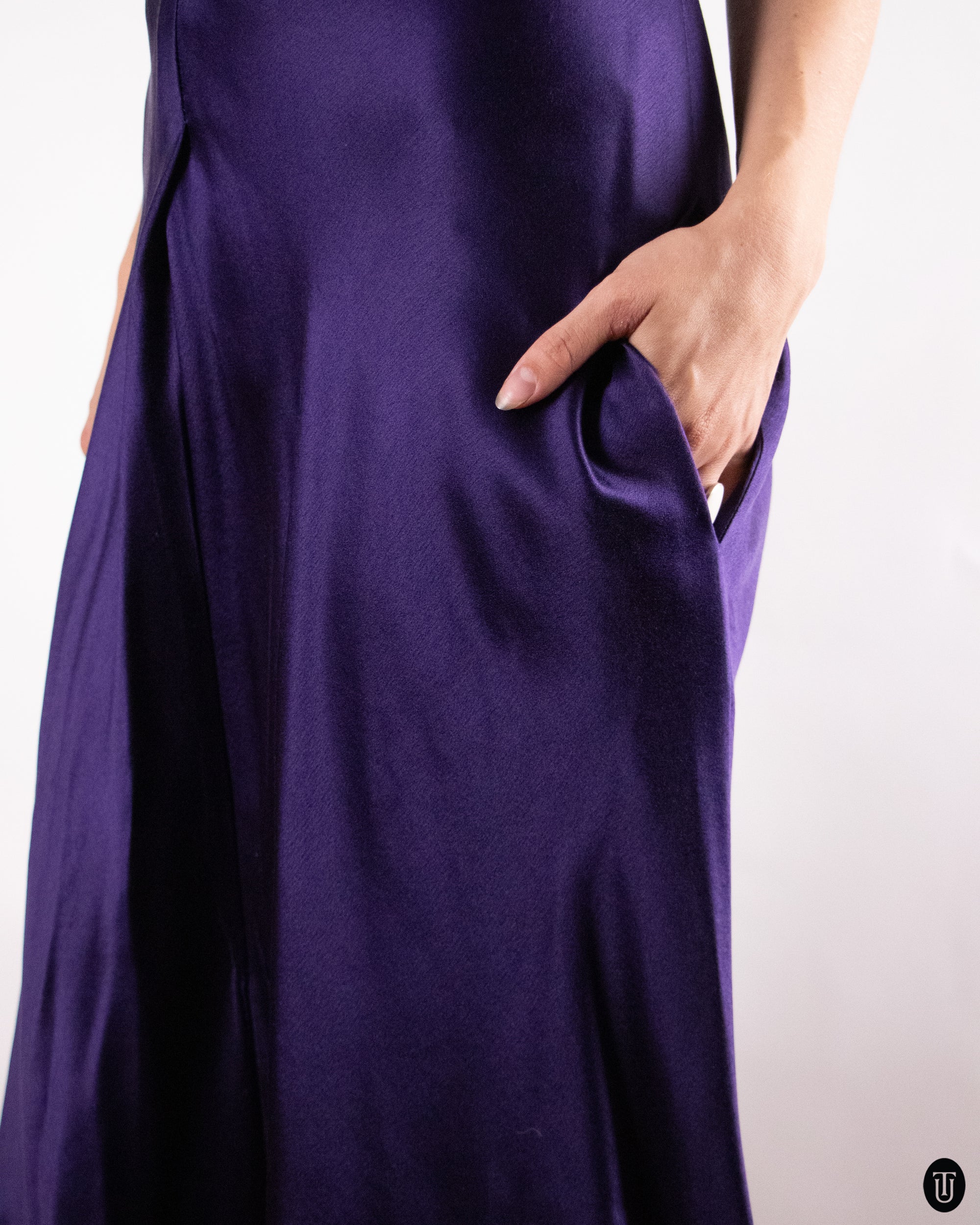 90's Yves Saint Laurent Rive Gauche Silk Dress S