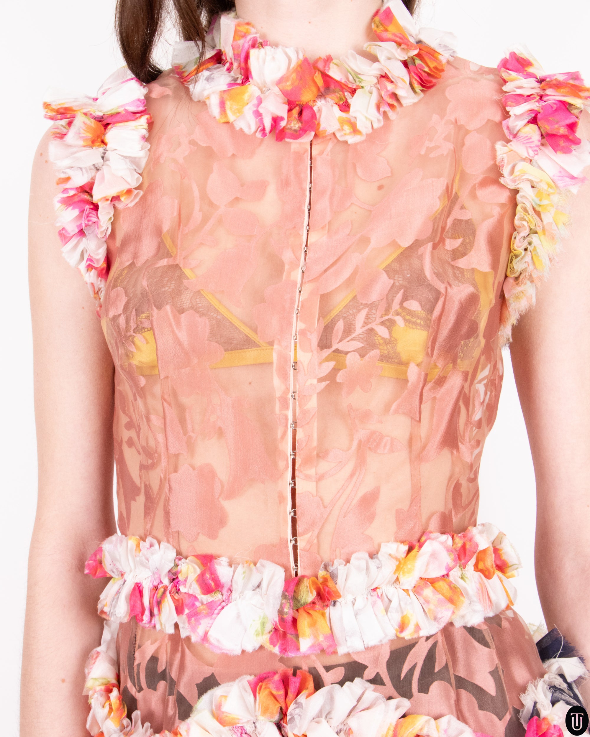 00s Nikoline Liv Andersen Floral Embellished Dress S