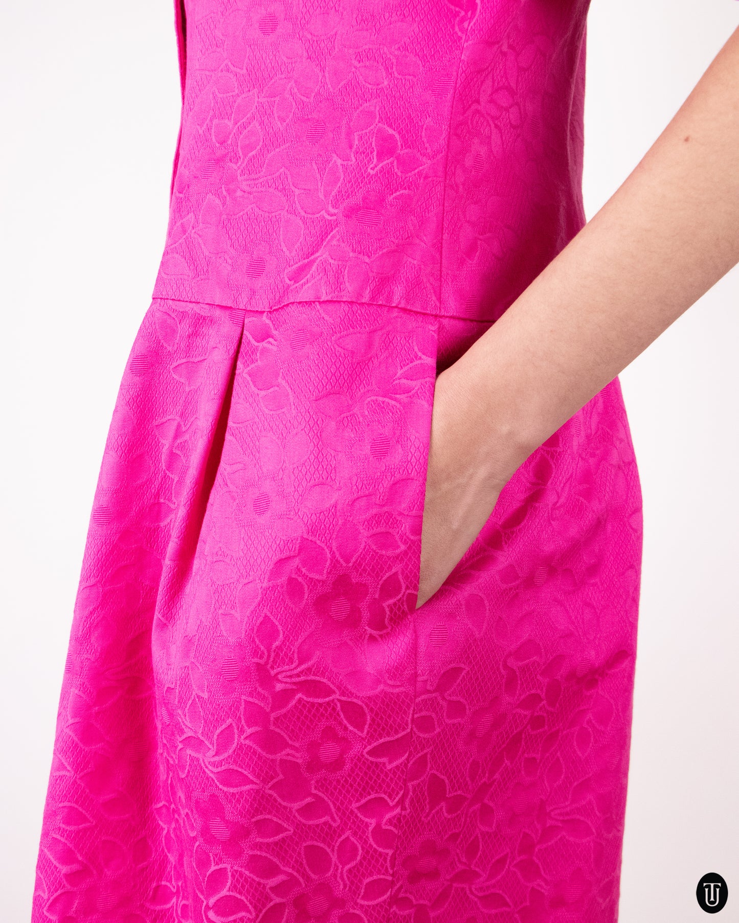 70's Guy Laroche Pink Statement Dress L Time's Up Vintage 70's Guy Laroche Pink Statement Dress L Time's Up Vintage