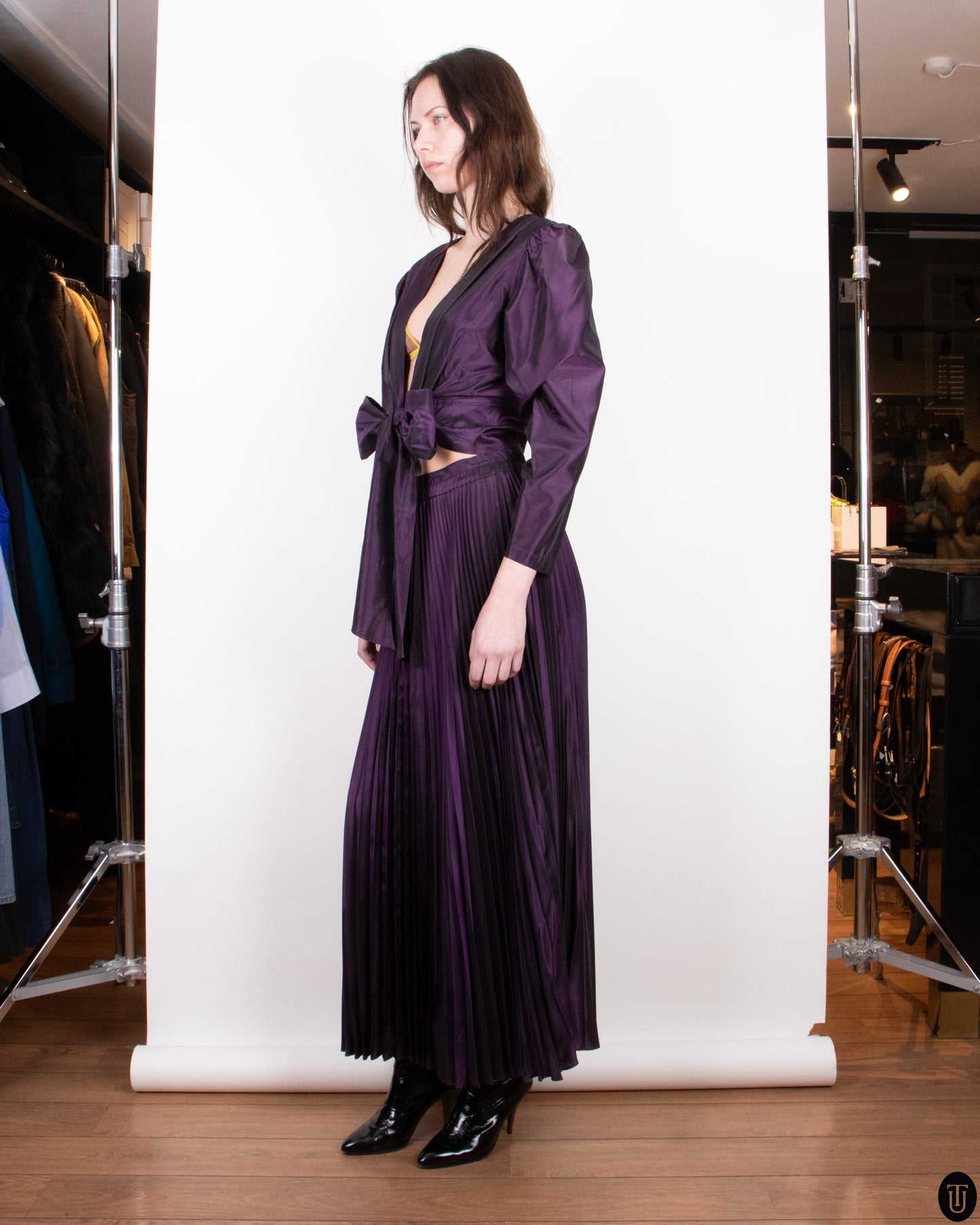 80's Yves Saint Laurent Skirt Set S