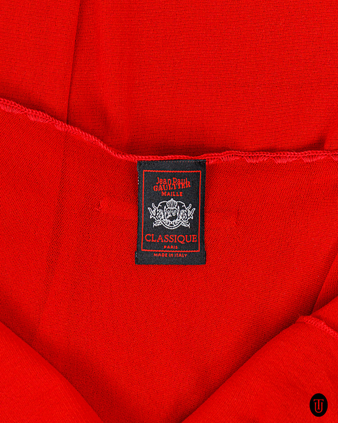 1990s Jean Paul Gaultier Sheer Long Red Dress S