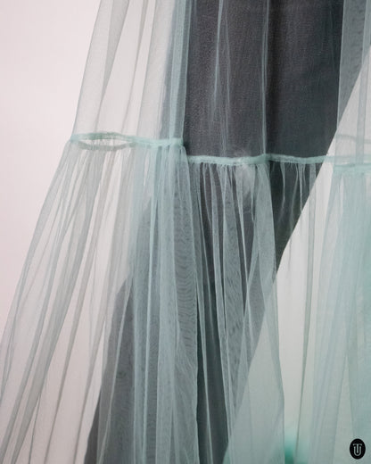80's Feathered Full Length Robe M