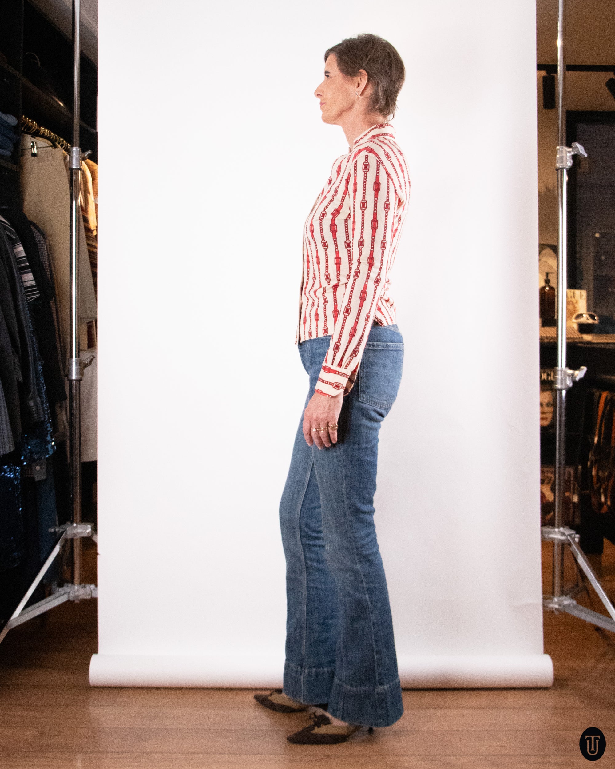 70's Celine Long Sleeve Wool Shirt M