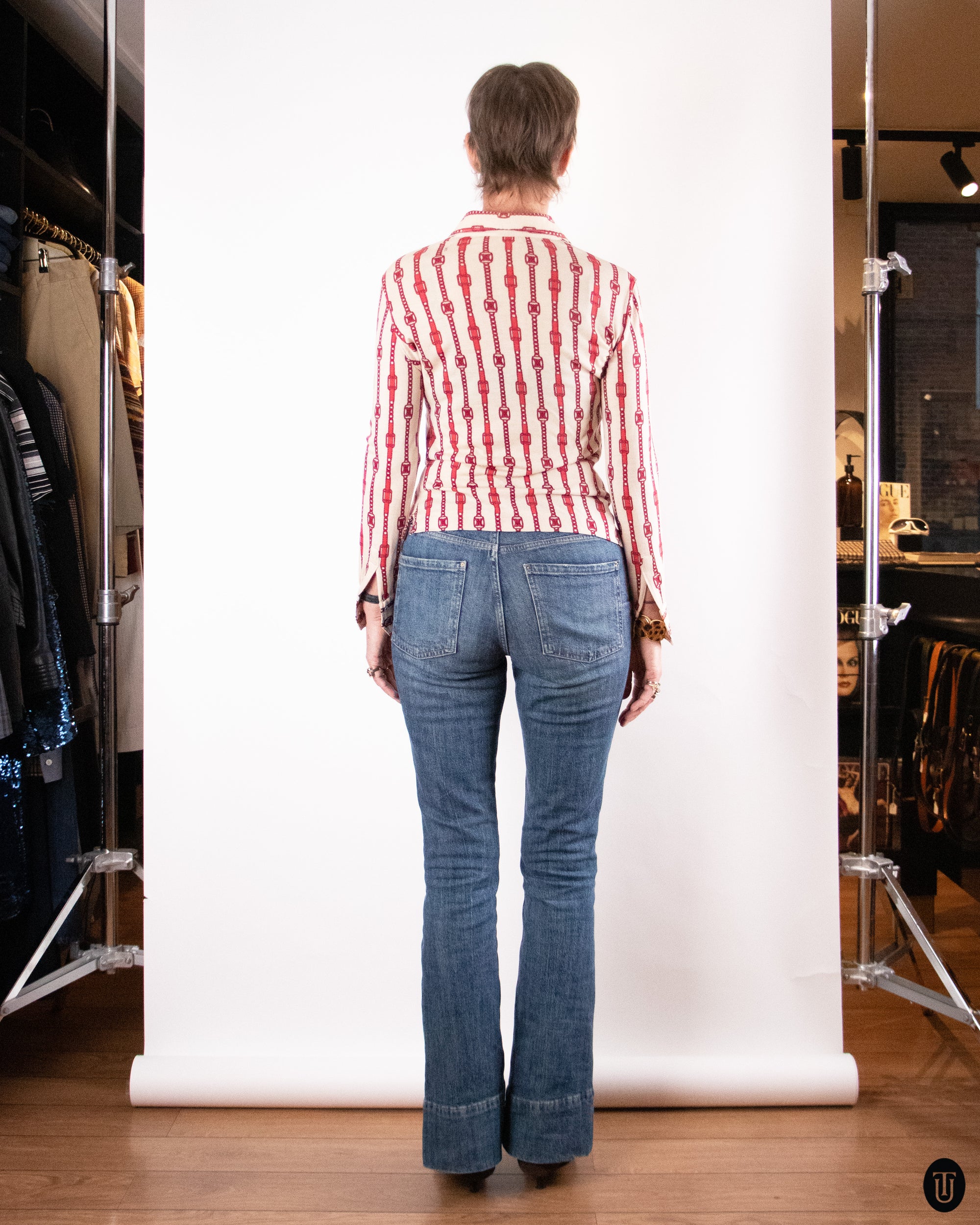 70's Celine Long Sleeve Wool Shirt M