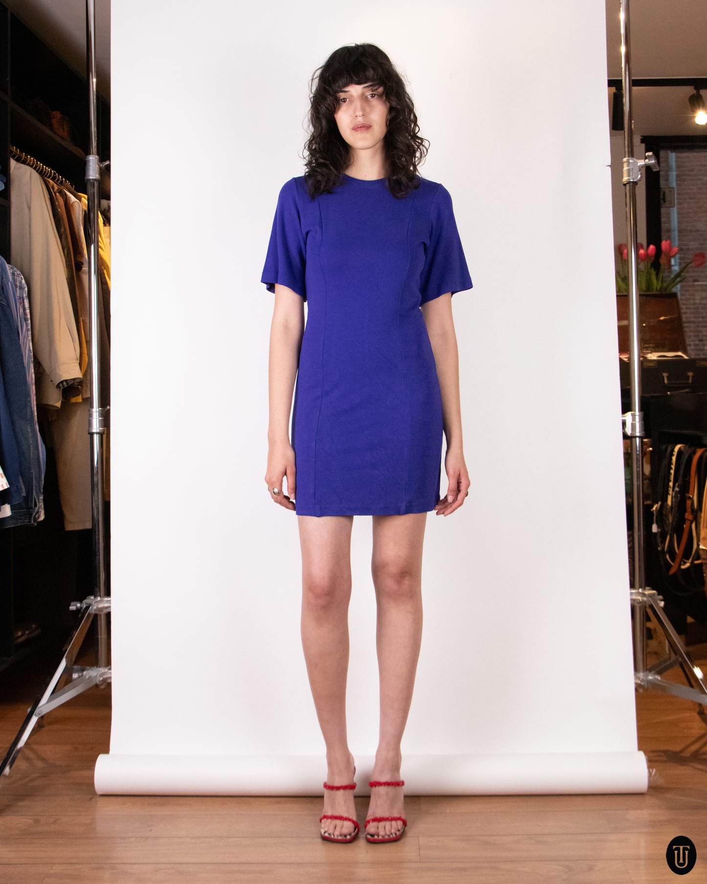 00's MiuMiu Structured T Shirt Dress M