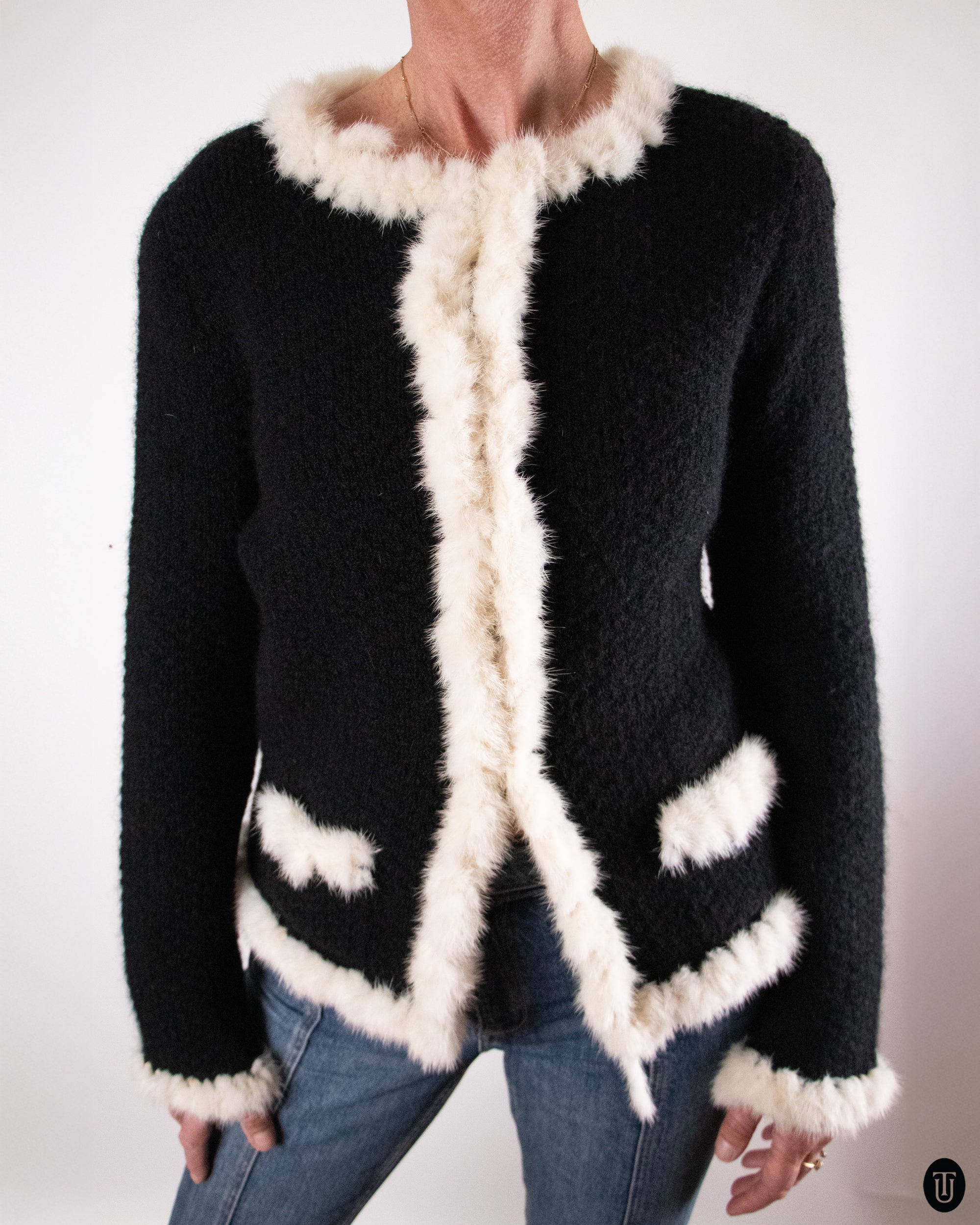 80's Chanel Wool & Mohair Cardigan M