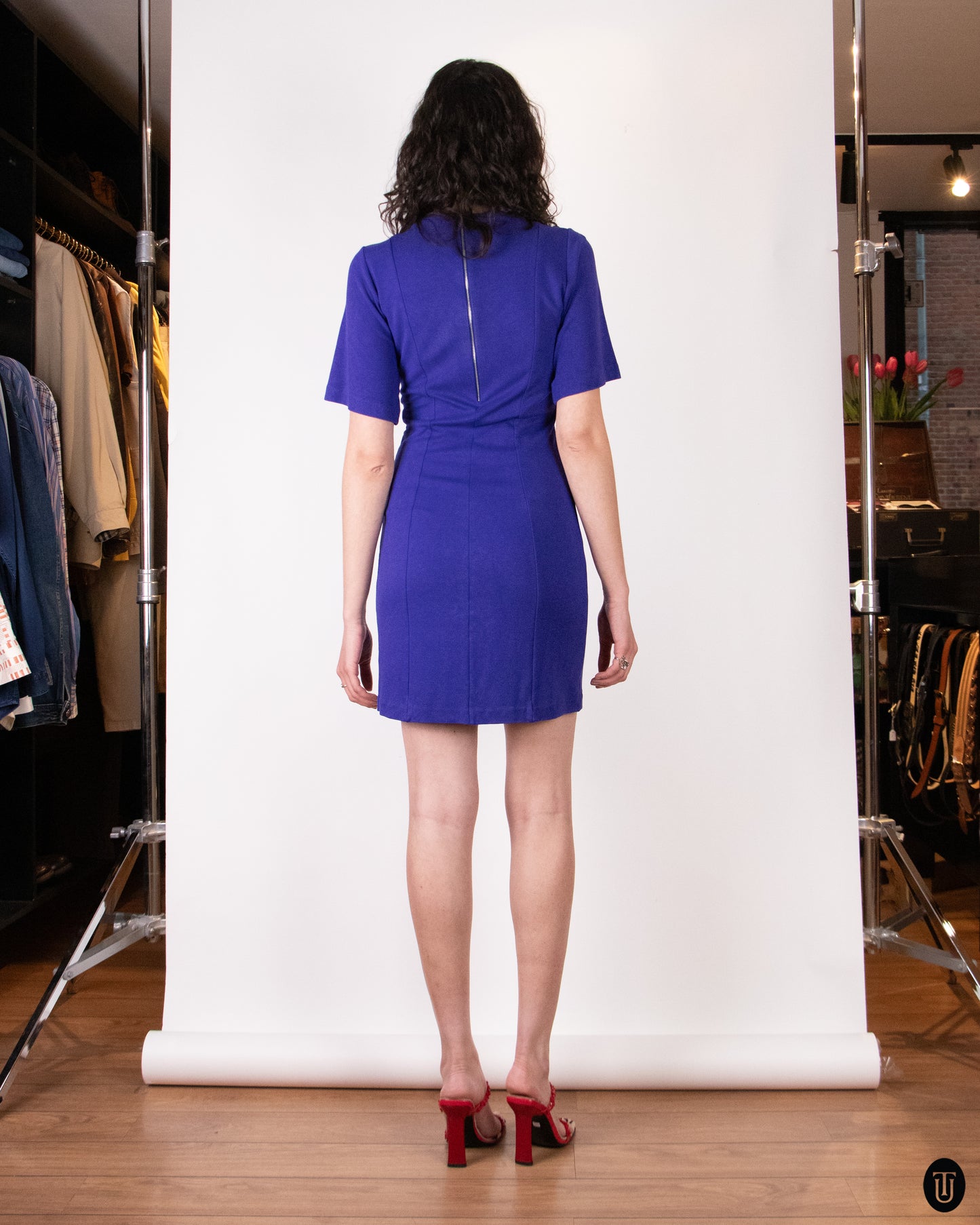 00's MiuMiu Structured T Shirt Dress M
