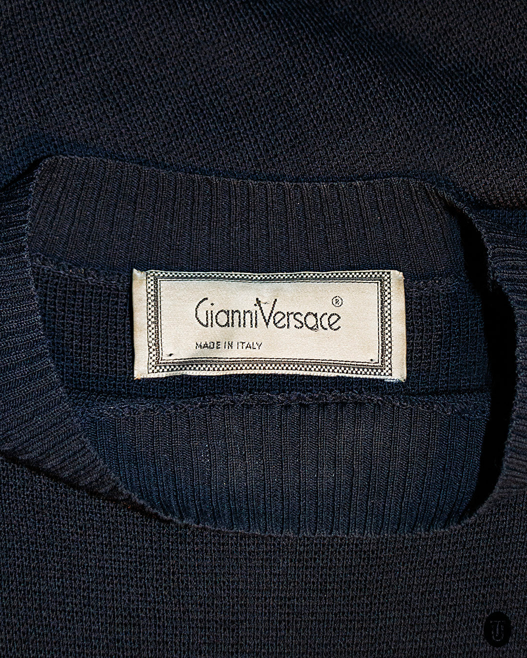 1980s Gianni Versace Navy T-shirt Dress S
