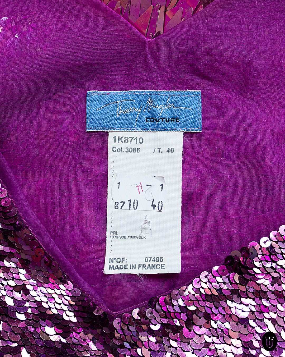 A 90s Thierry Mugler sleeveless mini sequins dress S