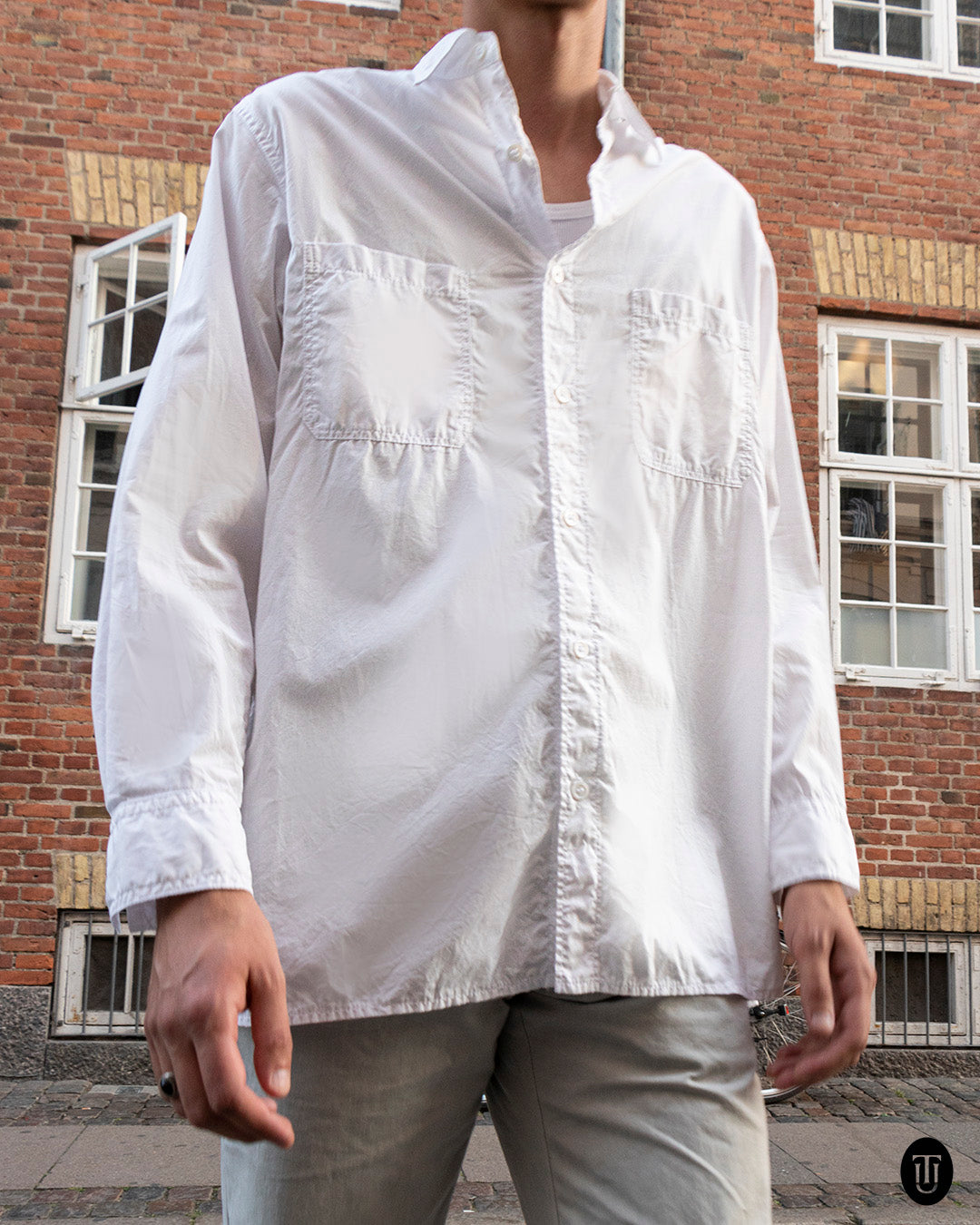 Yohji Yamamoto White Cotton Shirt M