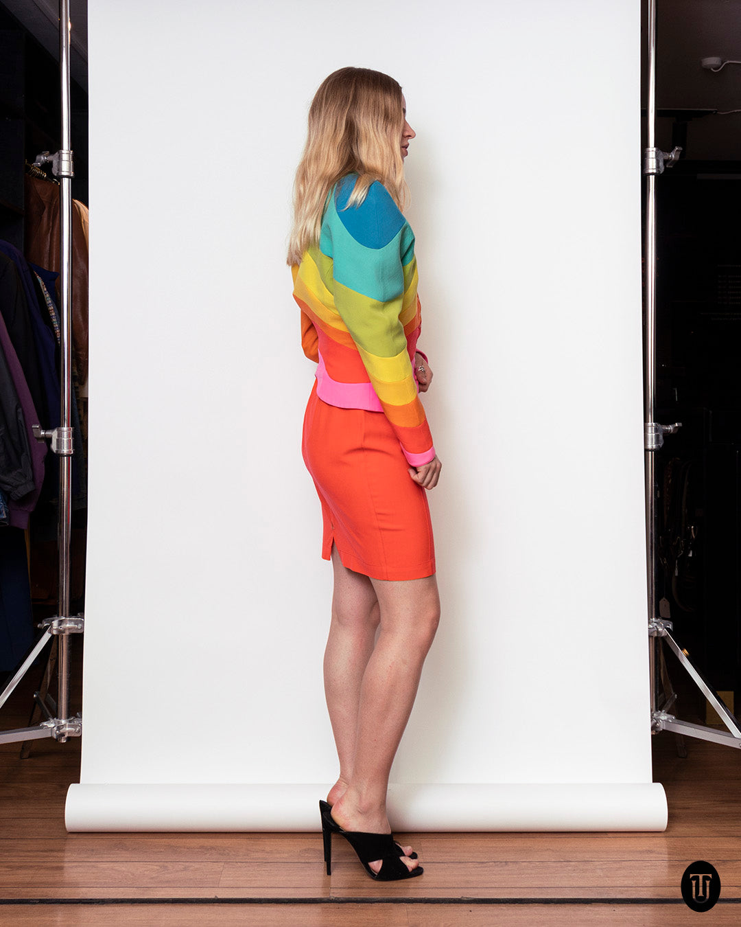 An iconic 90s Thierry Mugler Rainbow suit S – Time's Up Vintage