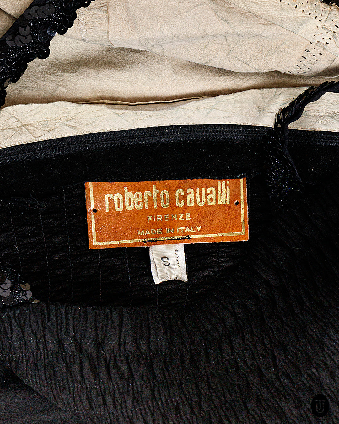 1980s Roberto Cavalli Leather Slip Dress S